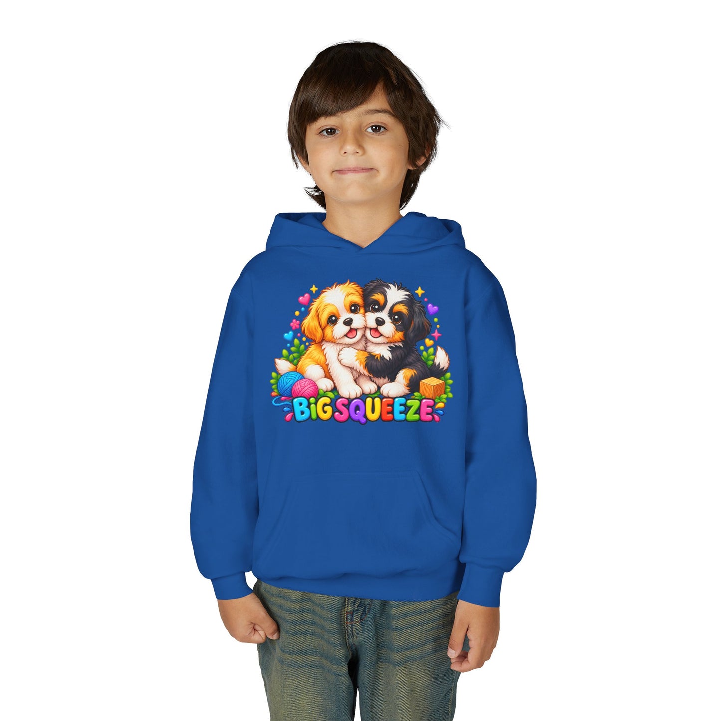Big Squeeze Shih Tzu Youth Heavy Blend Hooded Sweatshirt