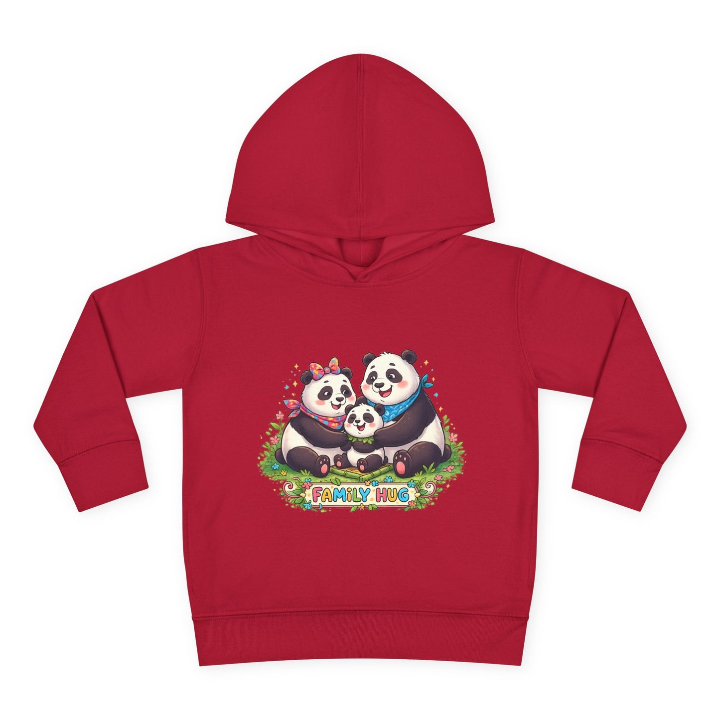 Family Hug Panda Toddler Pullover Fleece Hoodie