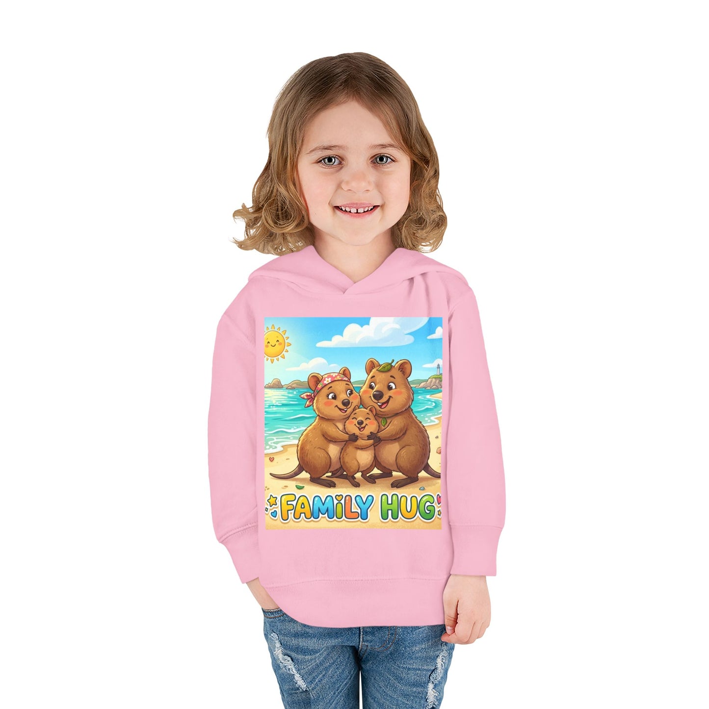 Family Hug Quokka Toddler Pullover Fleece Hoodie