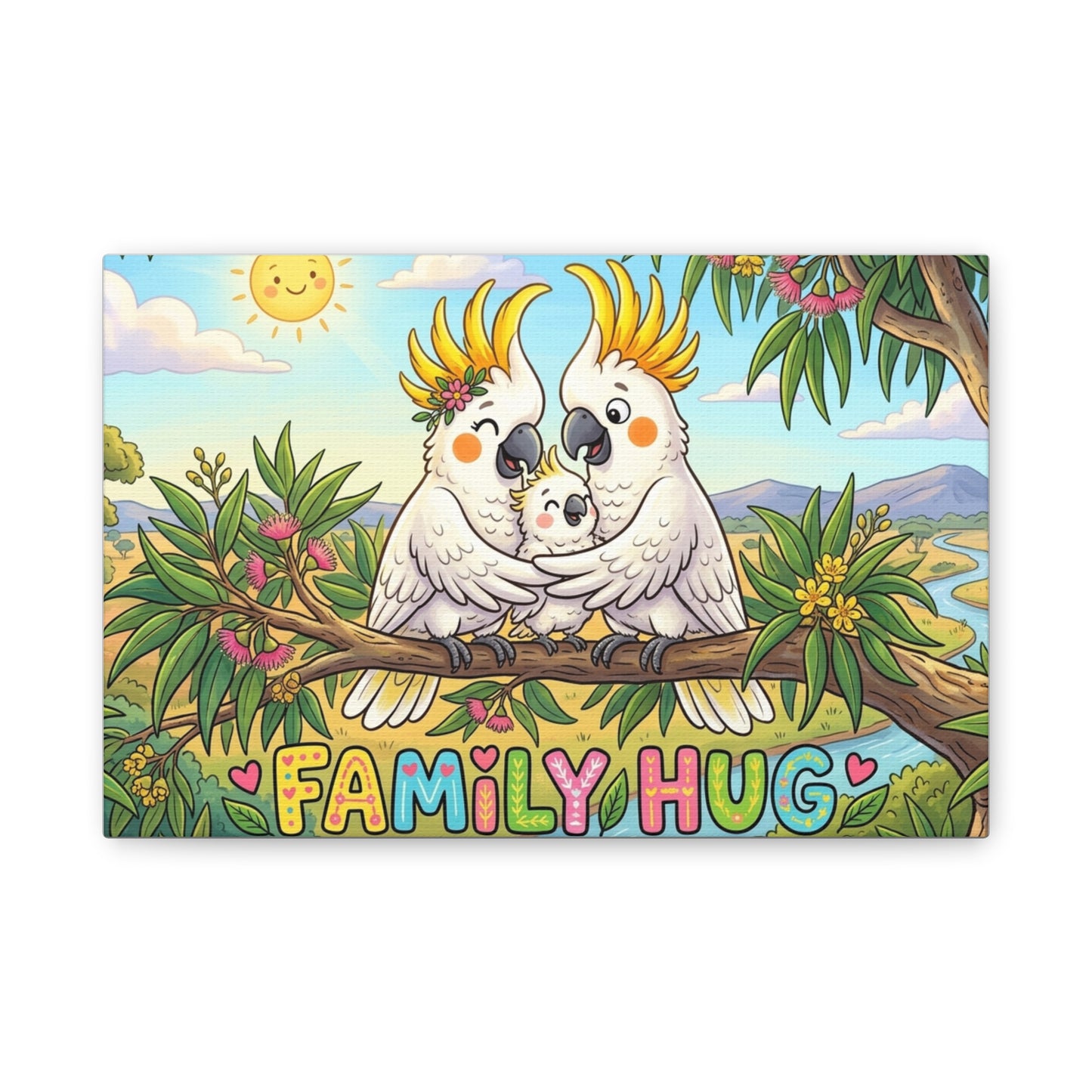 Family Hug Cockatoo Classic Canvas