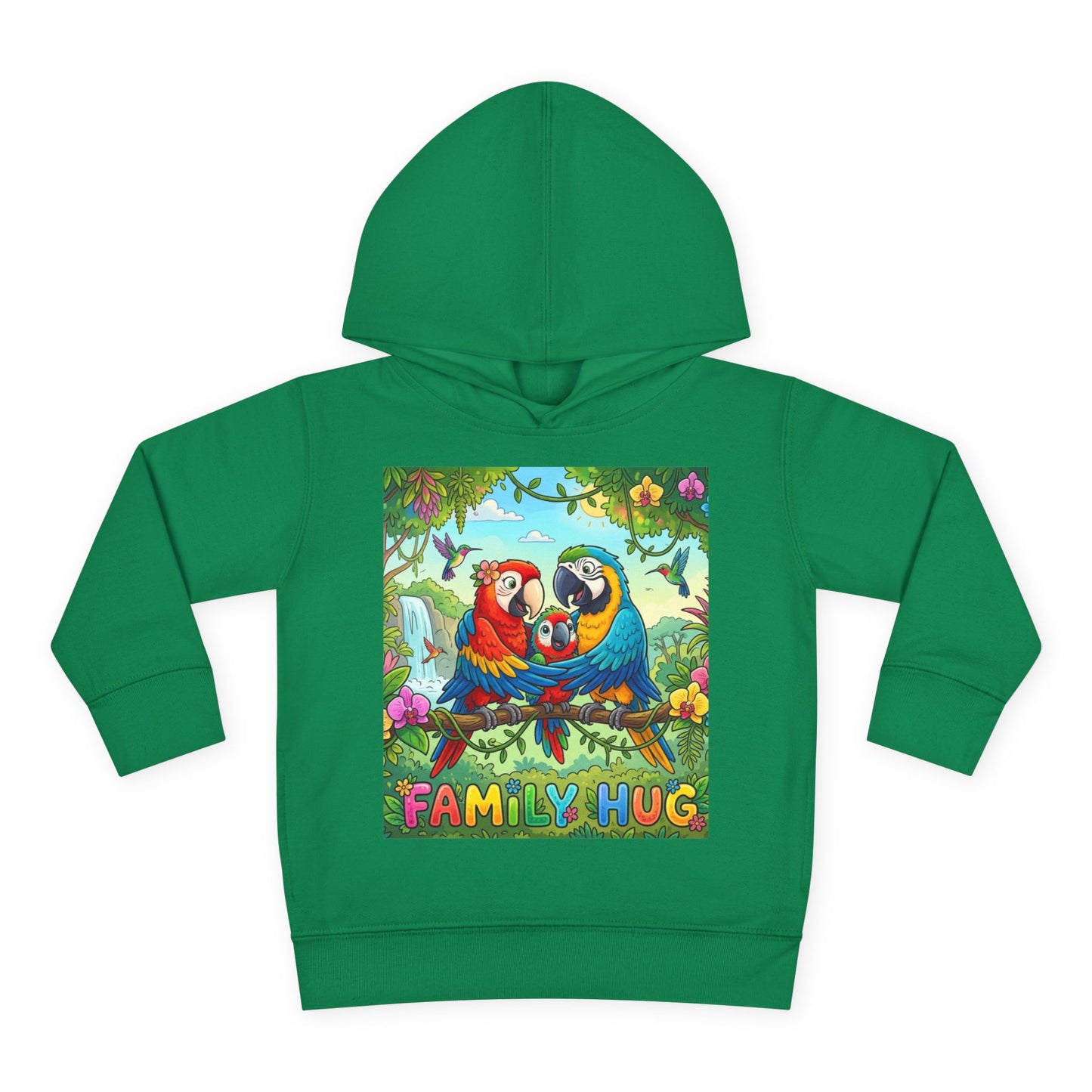 Family Hug Macaw Toddler Pullover Fleece Hoodie