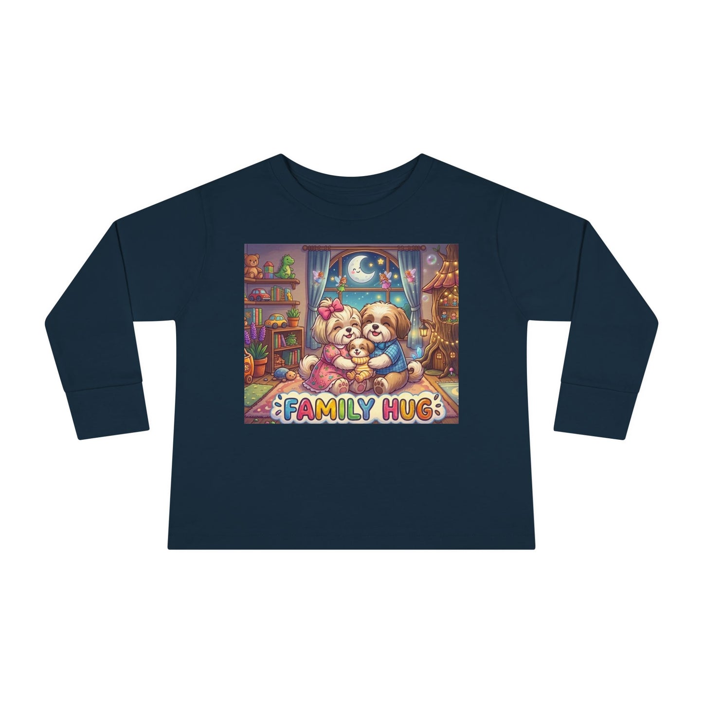 Family Hug Shih Tzu Toddler Long Sleeve Tee