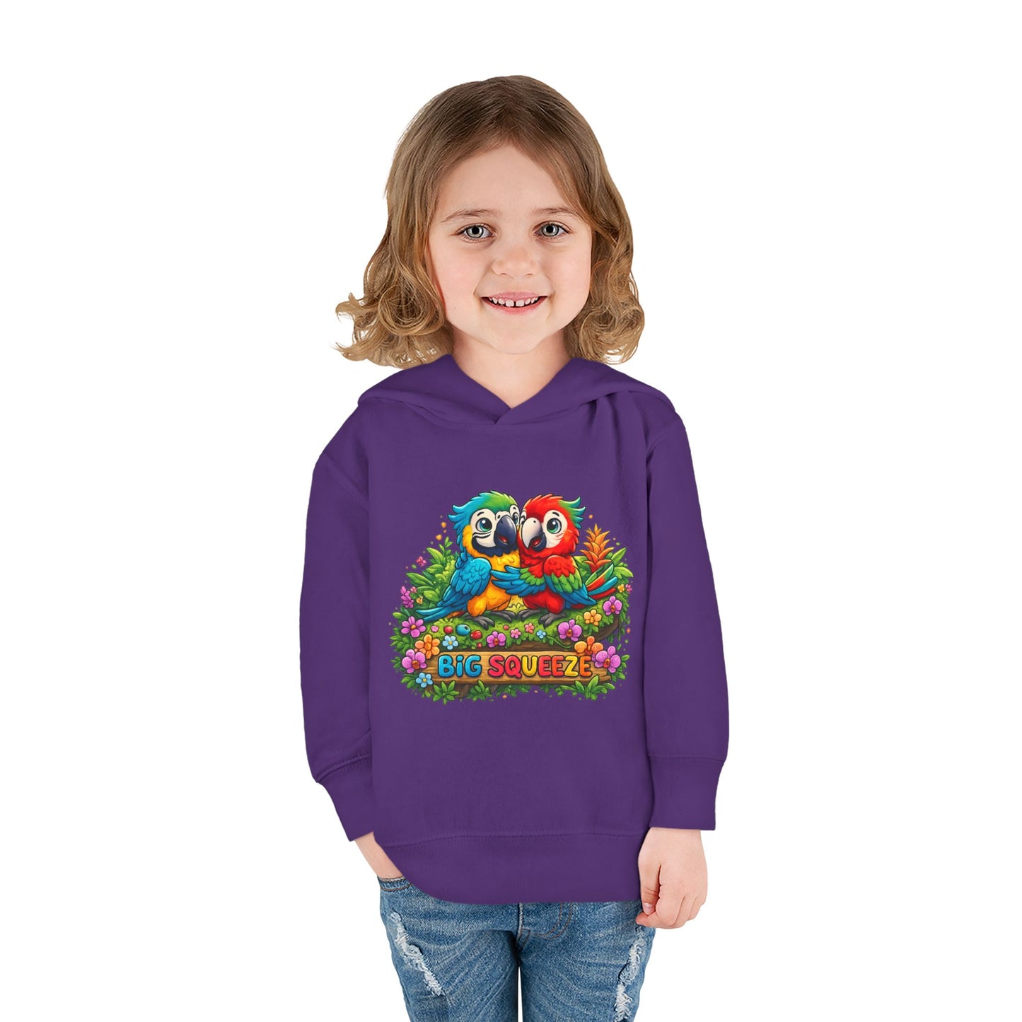 Big Squeeze Macaw Toddler Pullover Fleece Hoodie