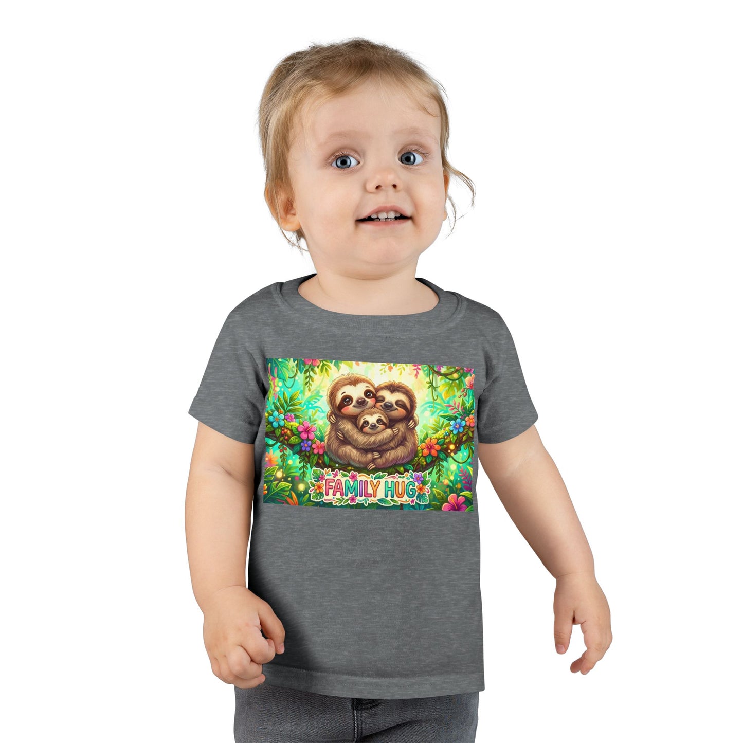 Family Hug Sloth Toddler T-shirt