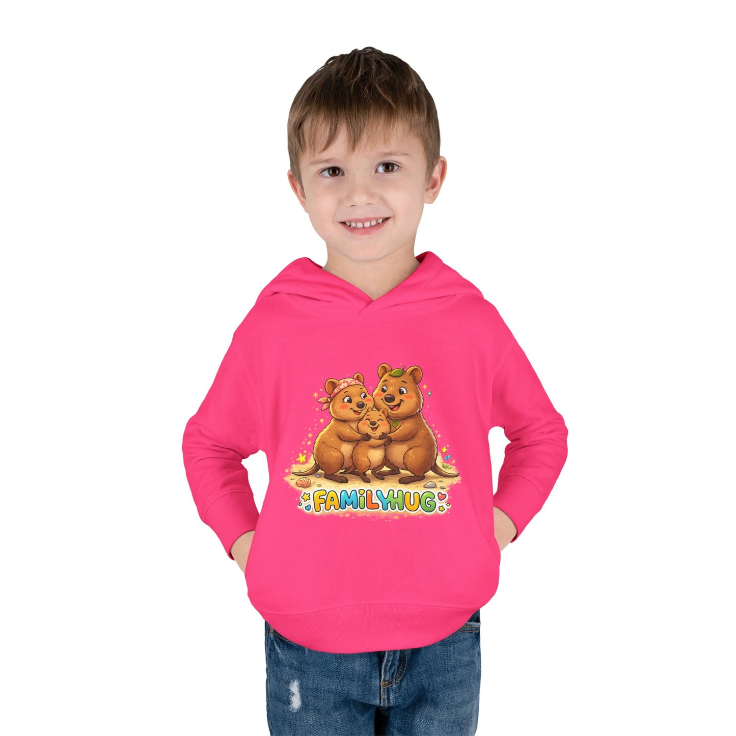 Family Hug Quokka Toddler Pullover Fleece Hoodie
