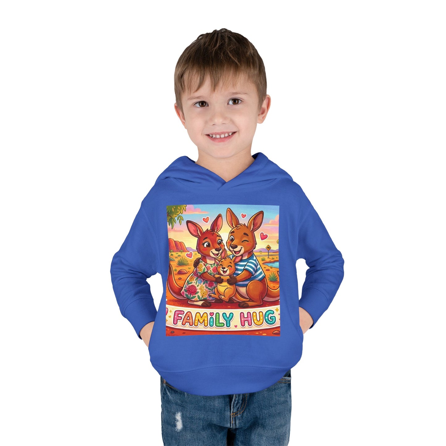 Family Hug Kangaroo Toddler Pullover Fleece Hoodie