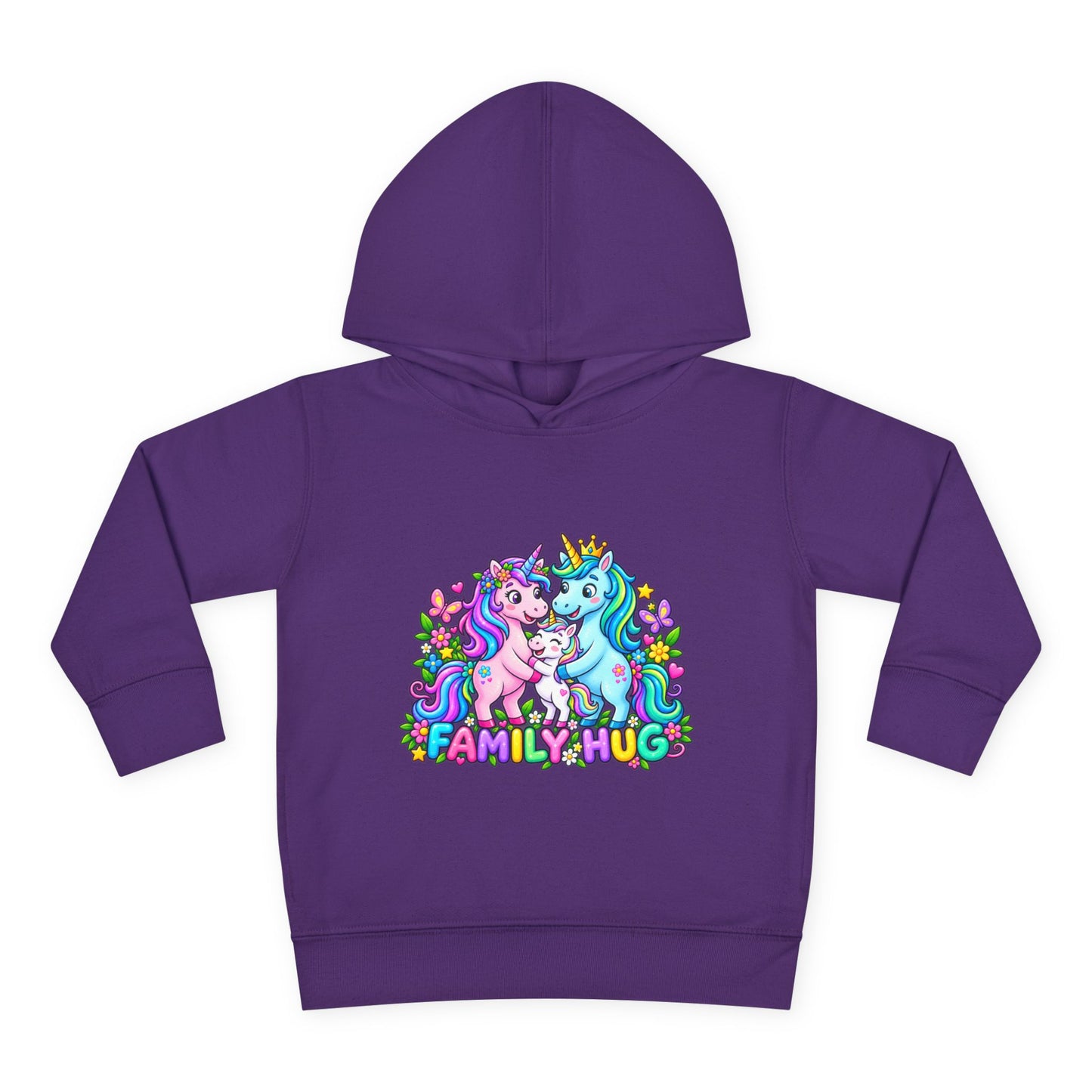 Family Hug Unicorn Toddler Pullover Fleece Hoodie