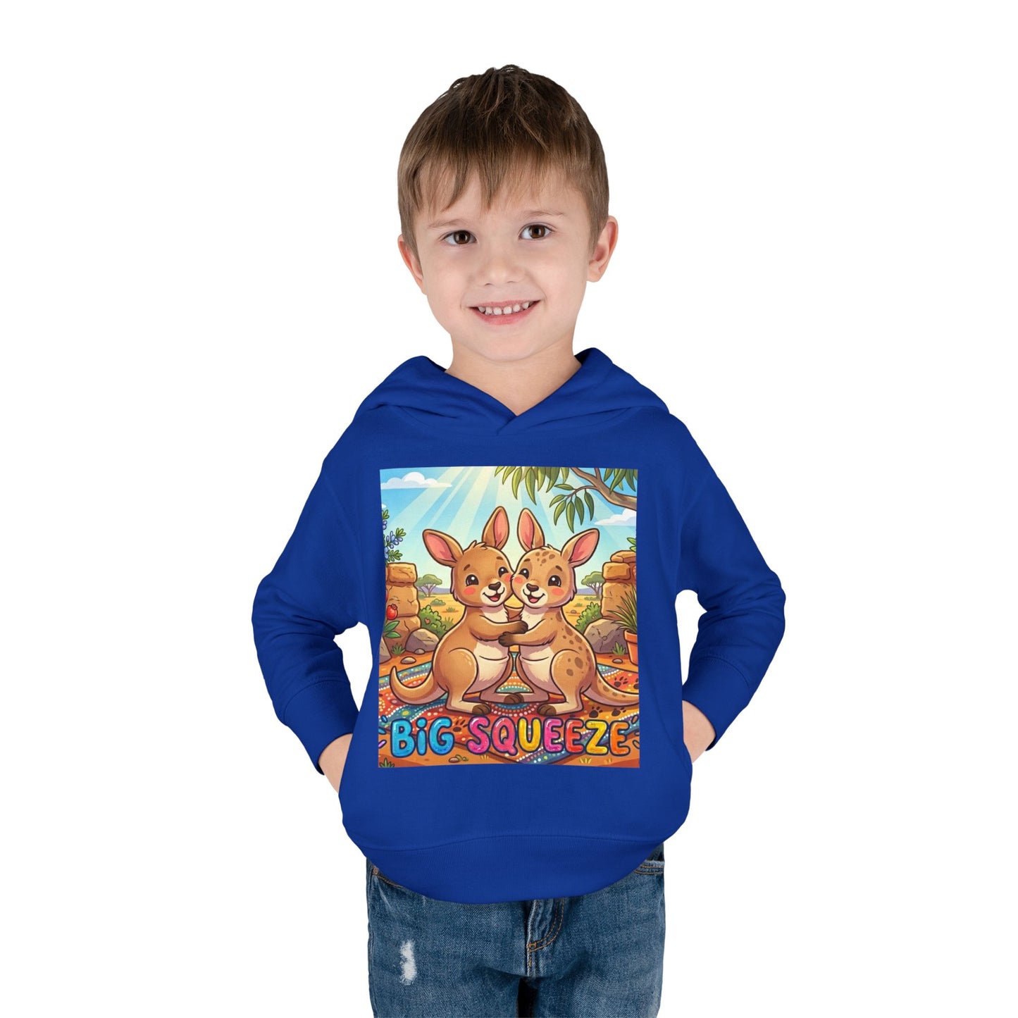 Big Squeeze Kangaroo Toddler Pullover Fleece Hoodie