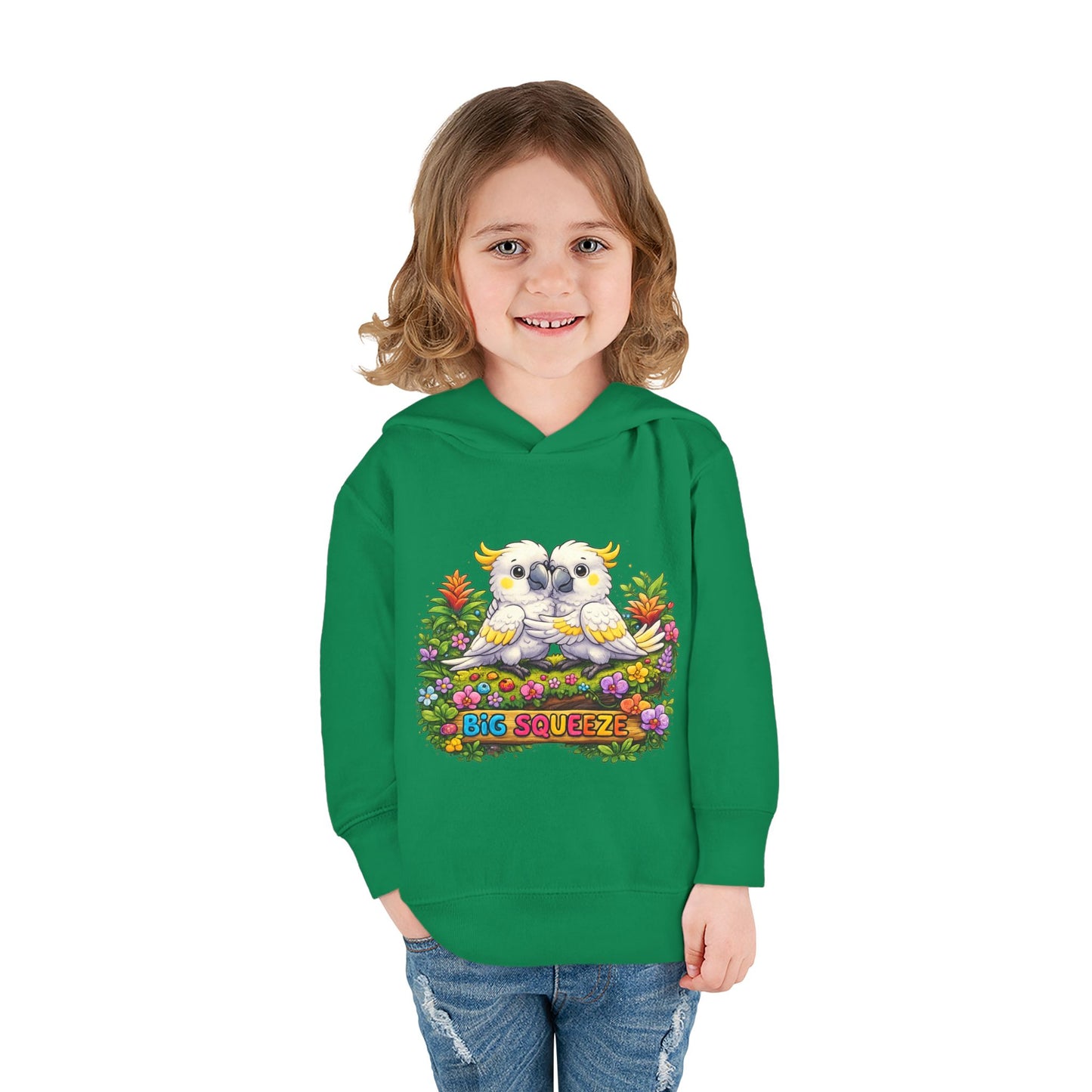 Big Squeeze Cockatoo Toddler Pullover Fleece Hoodie