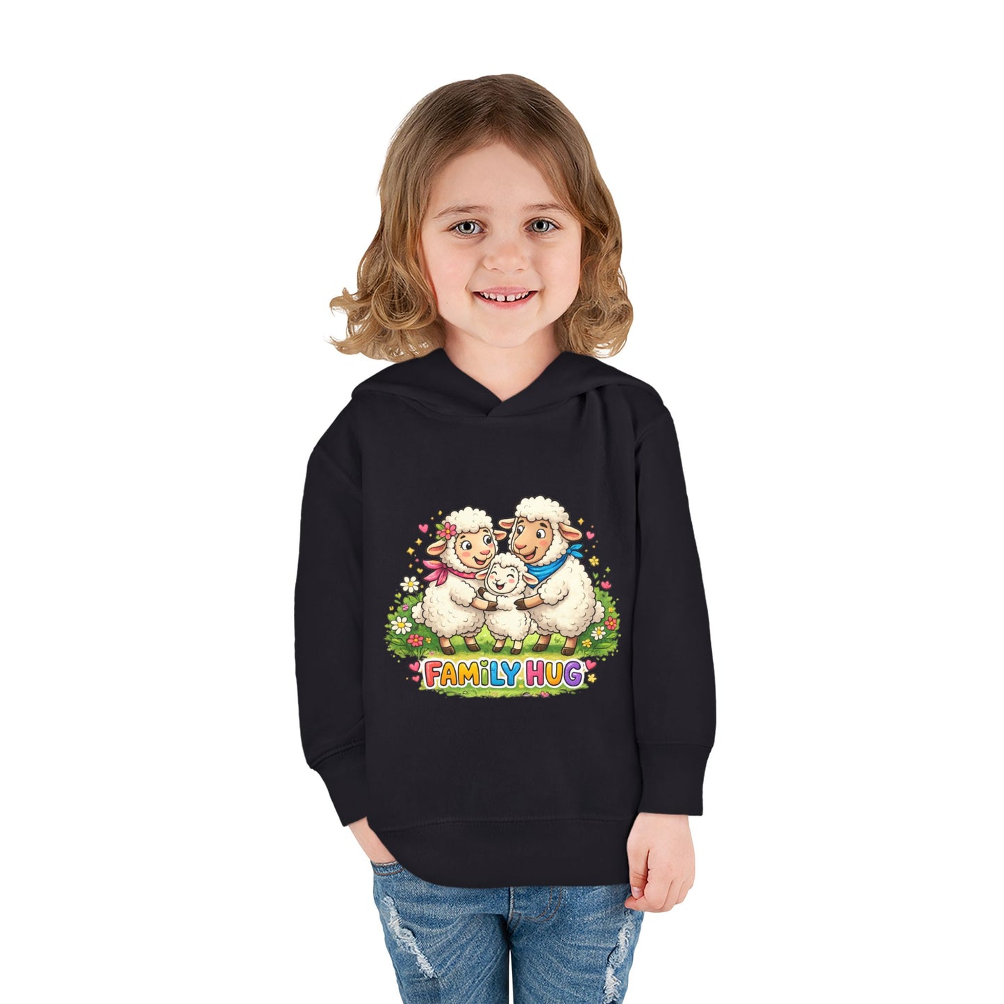 Family Hug Lamb Toddler Pullover Fleece Hoodie
