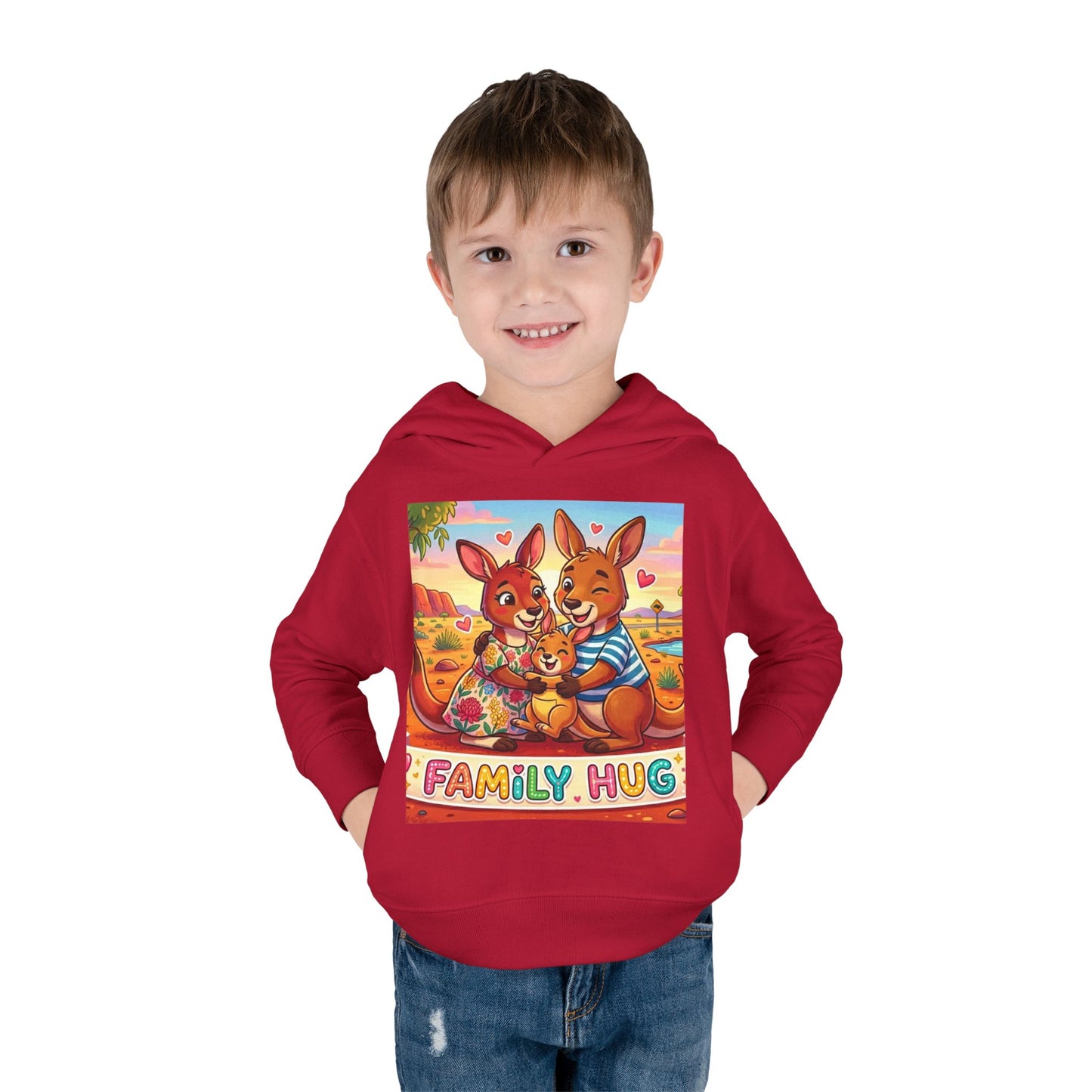 Family Hug Kangaroo Toddler Pullover Fleece Hoodie