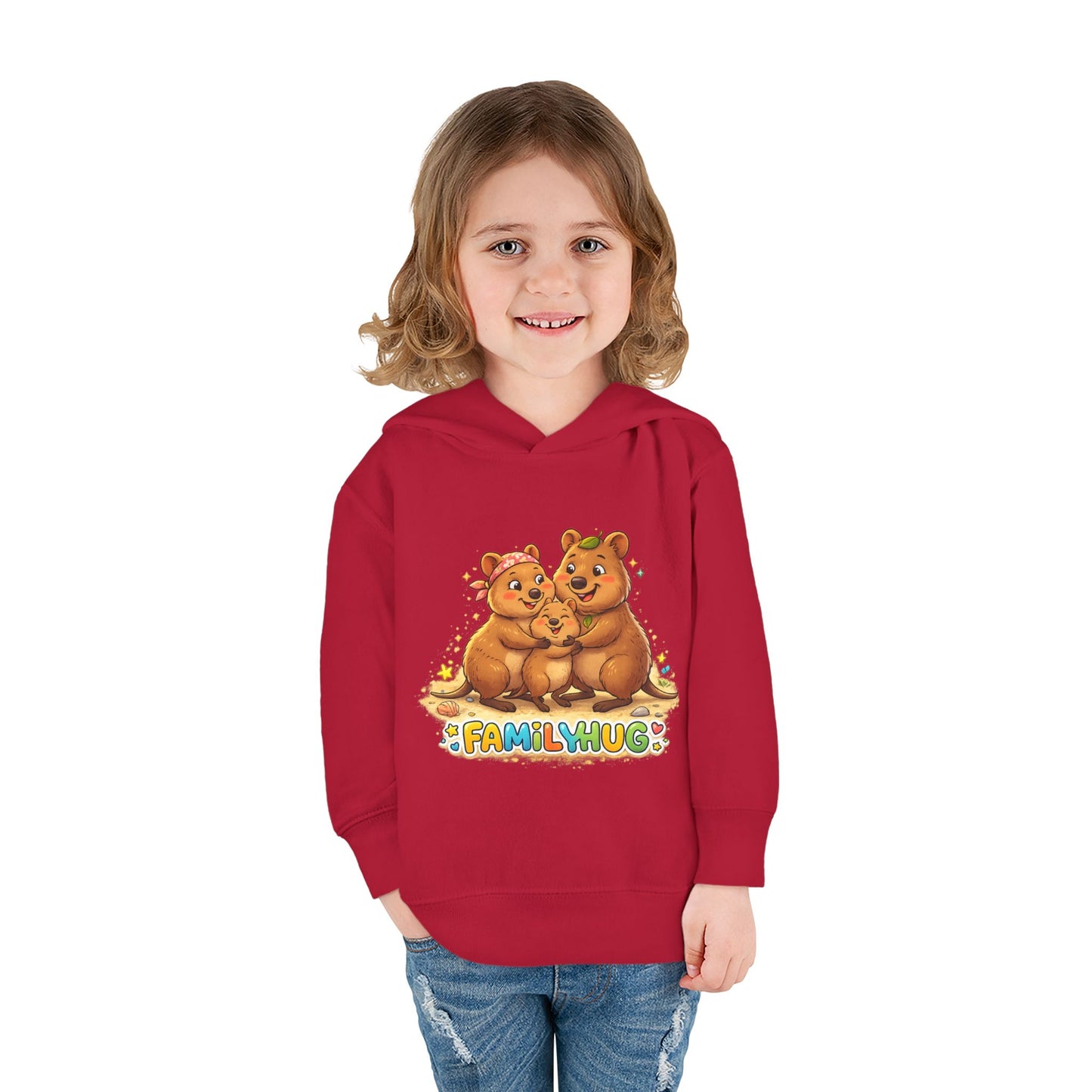 Family Hug Quokka Toddler Pullover Fleece Hoodie