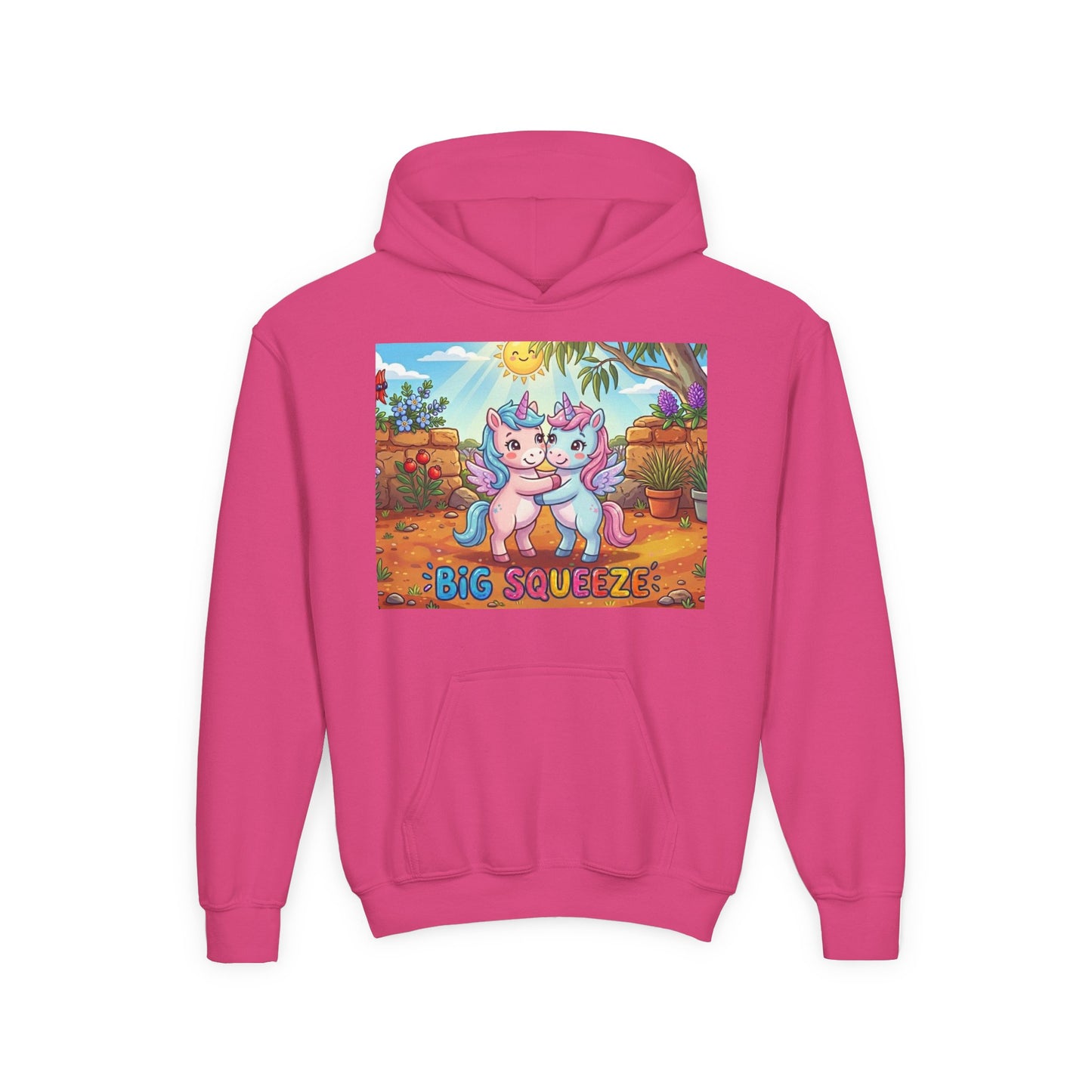 Big Squeeze Unicorn Youth Heavy Blend Hooded Sweatshirt