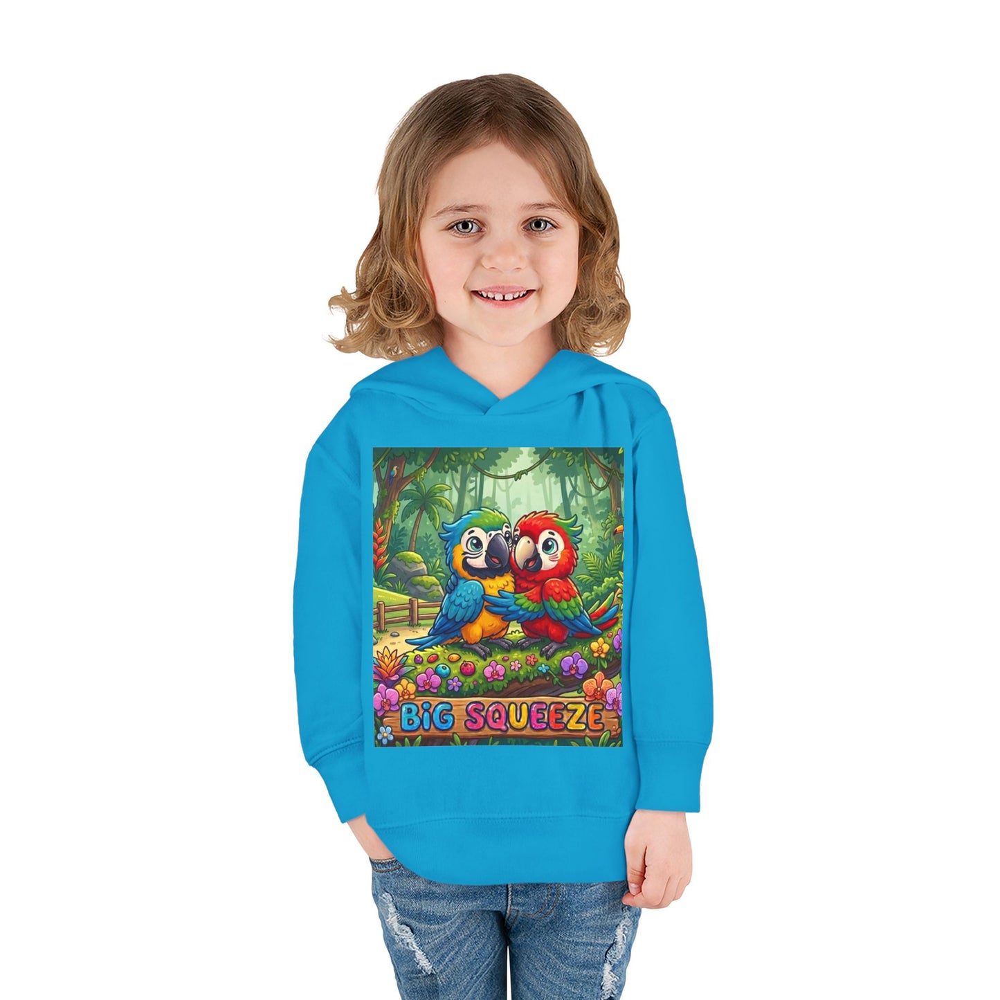 Big Squeeze Macaw Toddler Pullover Fleece Hoodie