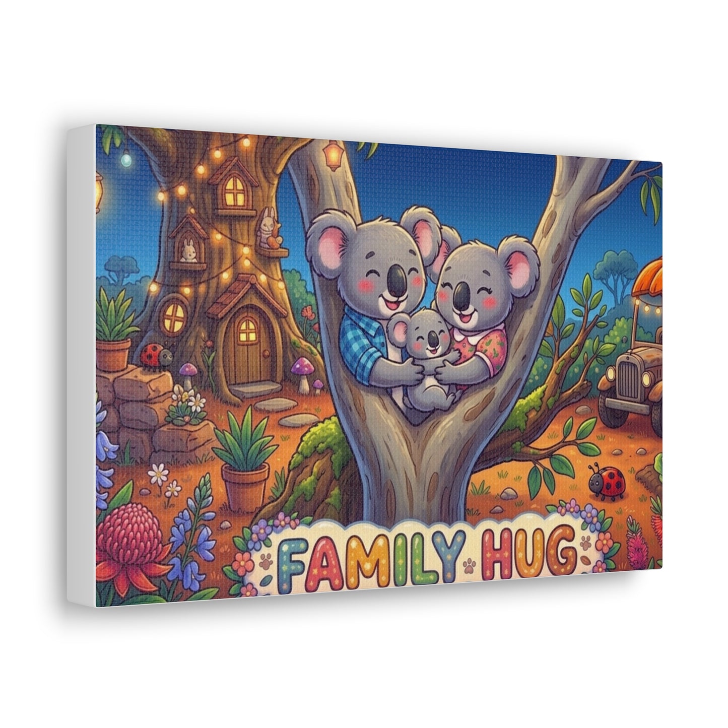 Family Hug Koala Classic Canvas