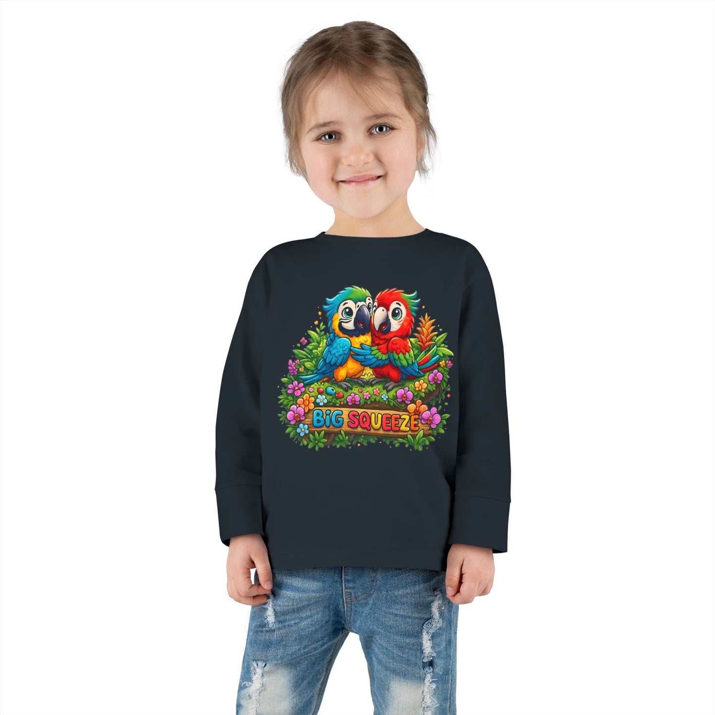 Big Squeeze Macaw Toddler Long Sleeve Tee