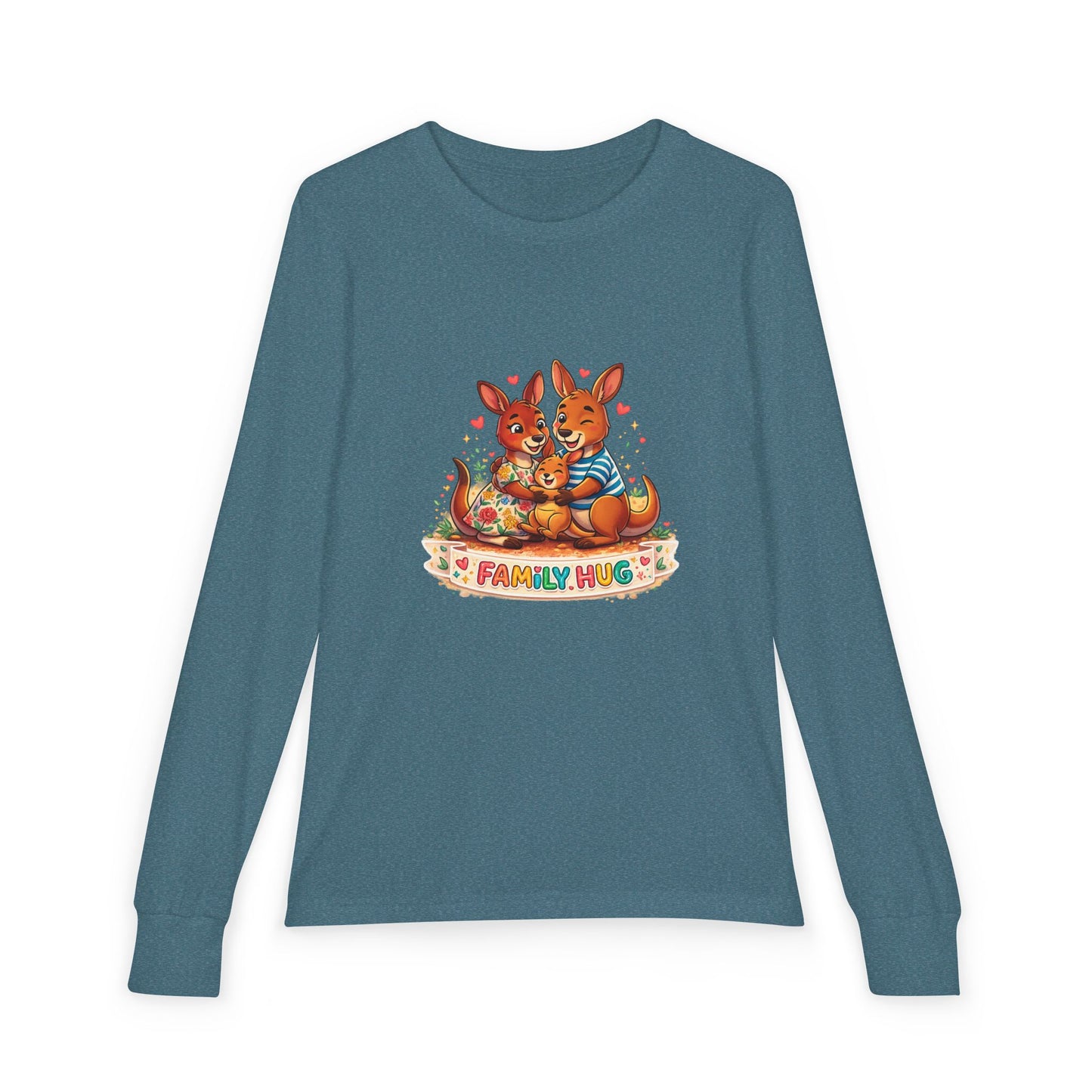 Family Hug Kangaroo Youth Jersey Long Sleeve Tee