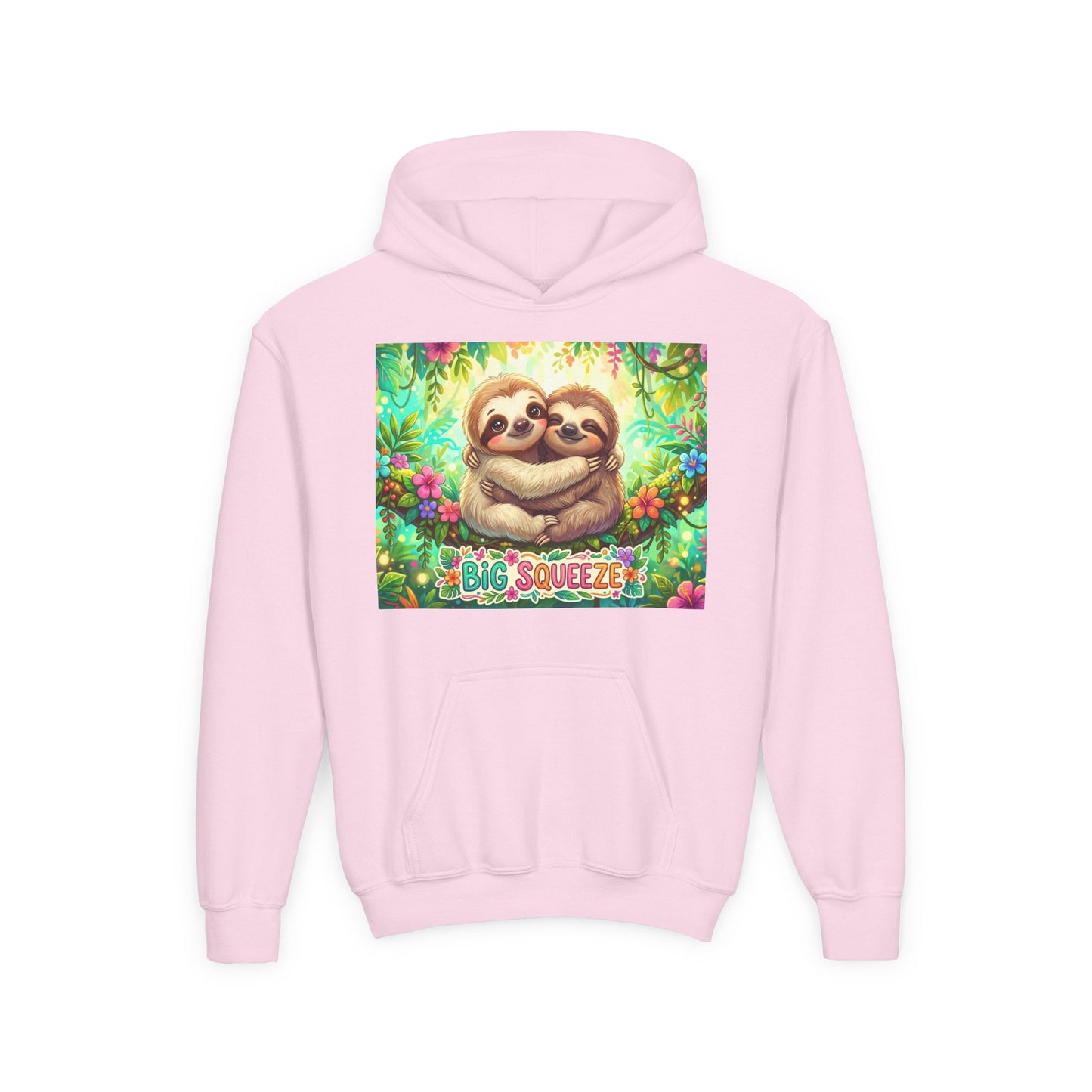 Big Squeeze Sloth Youth Heavy Blend Hooded Sweatshirt