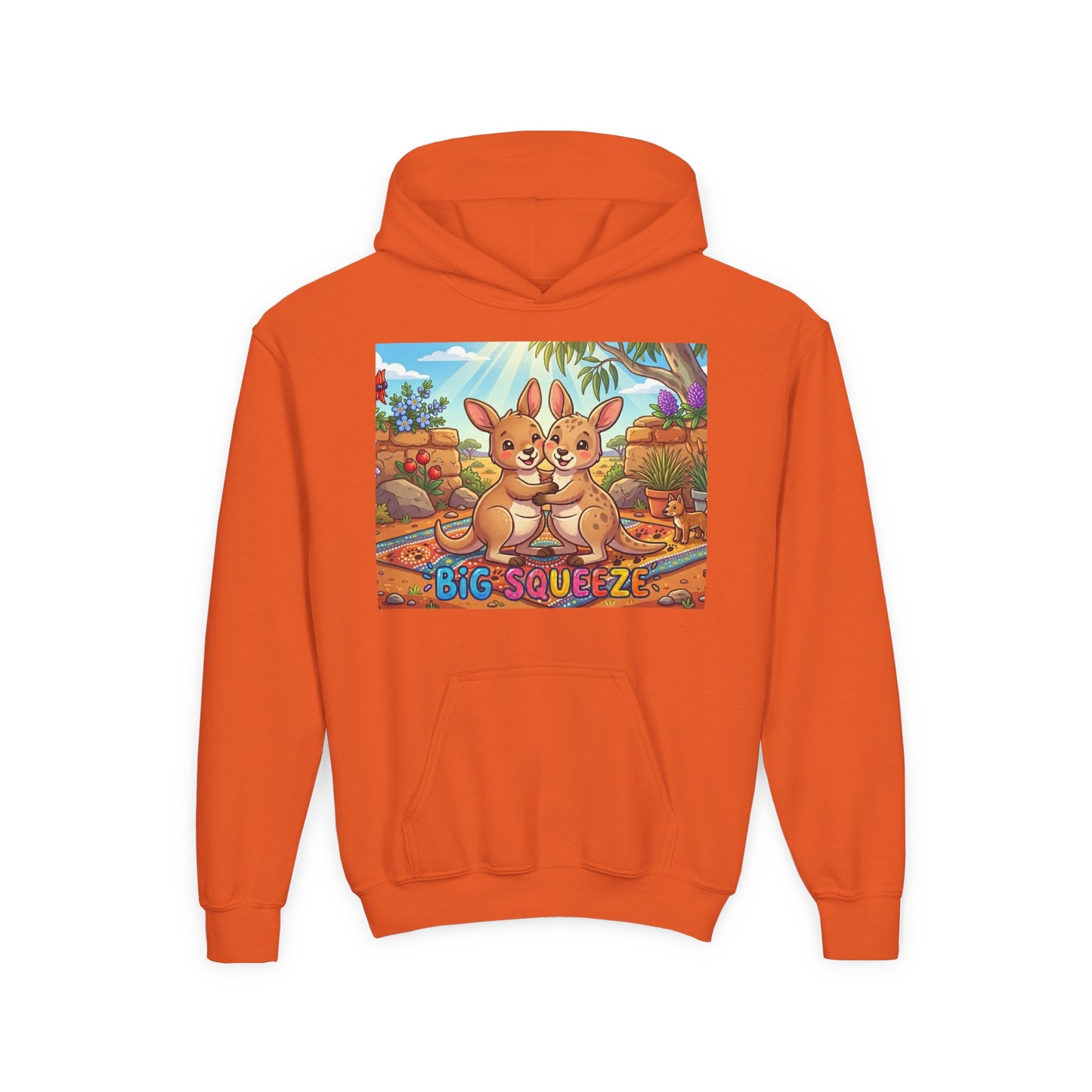 Big Squeeze Kangaroo Youth Heavy Blend Hooded Sweatshirt