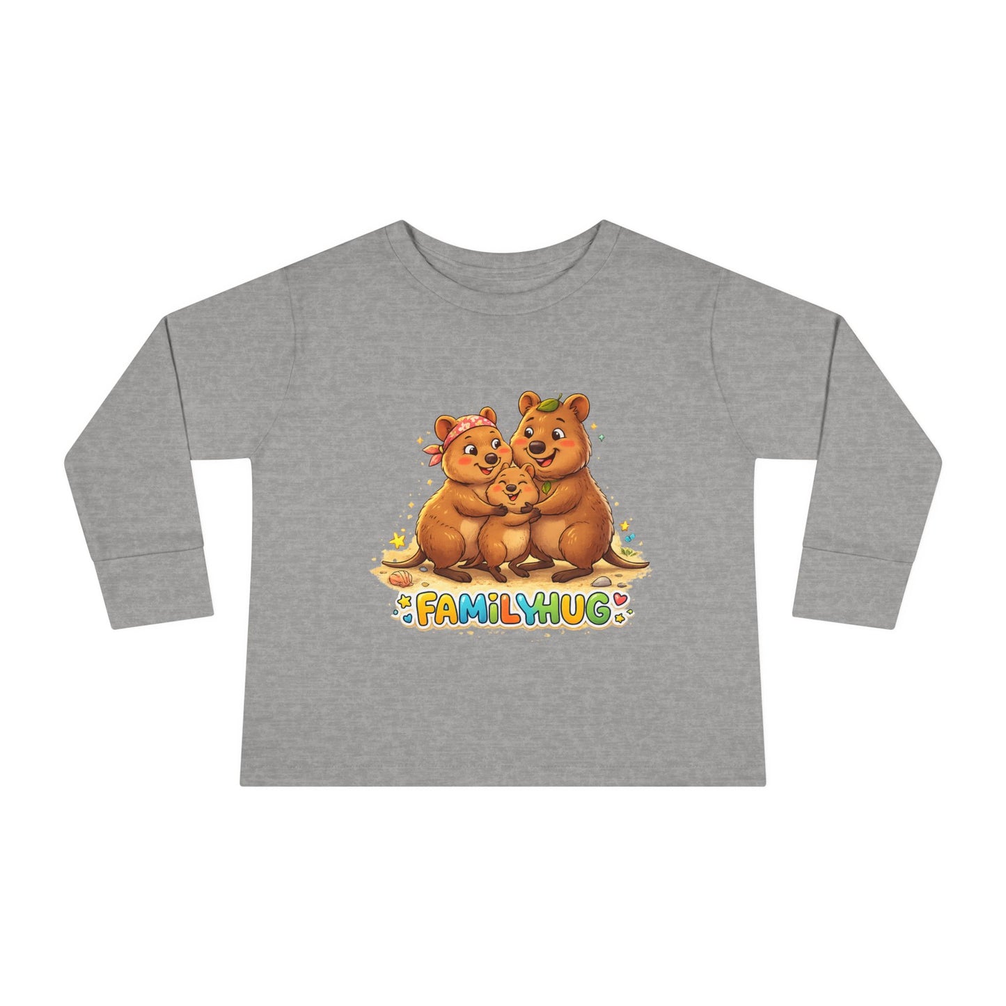 Family Hug Quokka Toddler Long Sleeve Tee