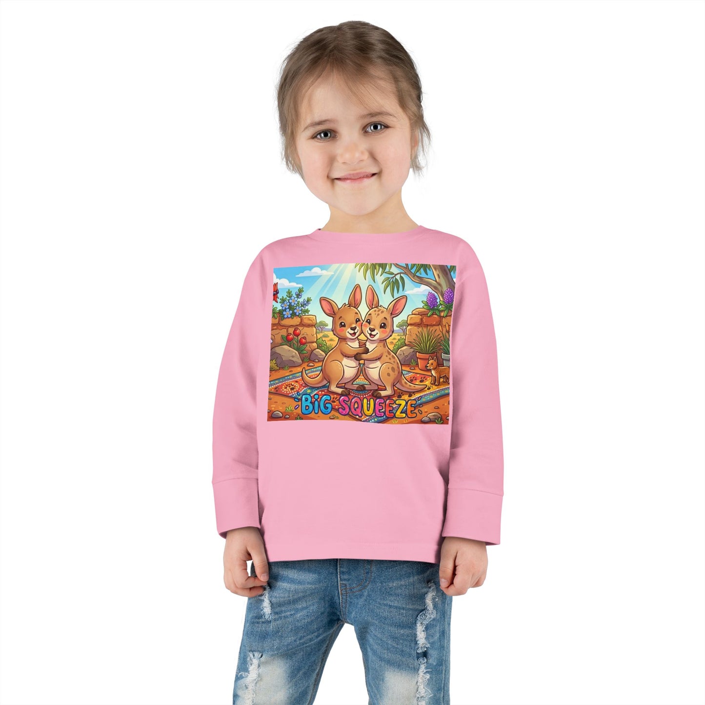 Big Squeeze Kangaroo Toddler Long Sleeve Tee