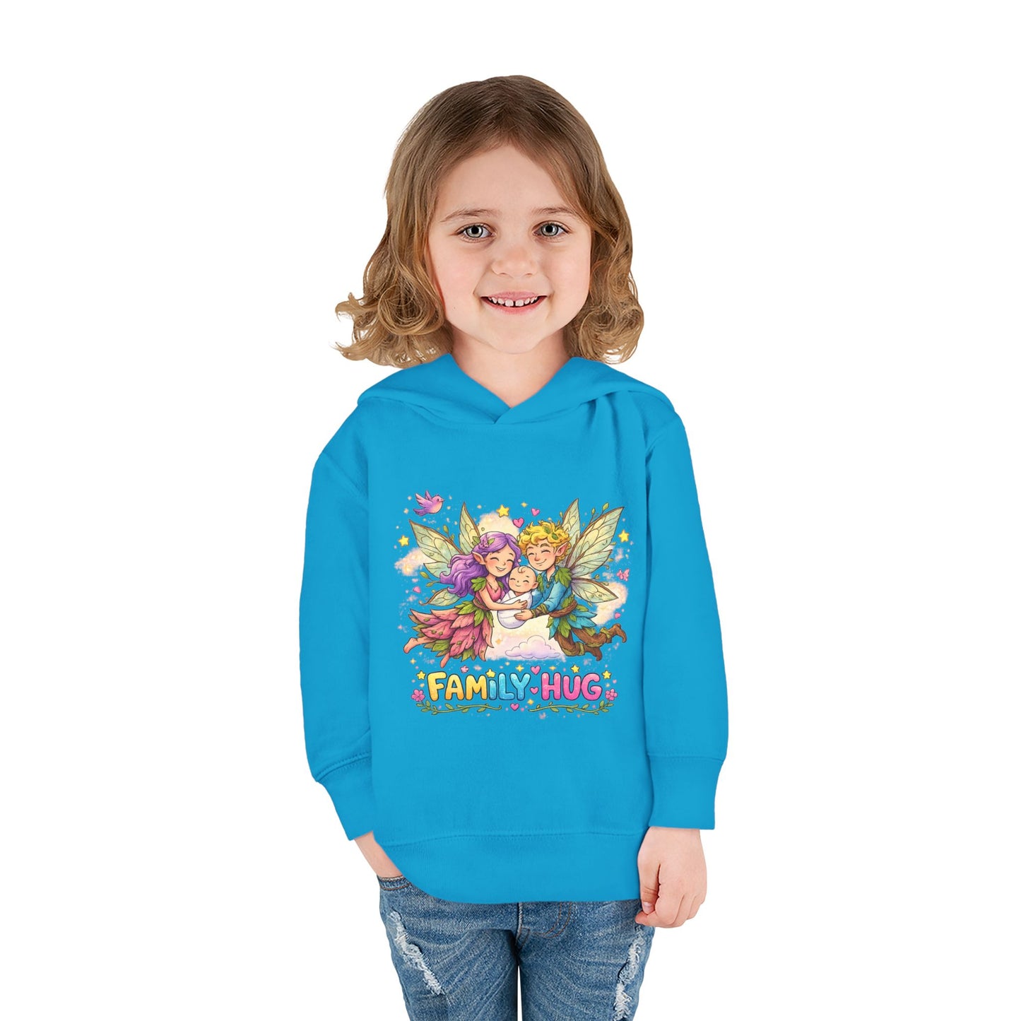 Family Hug Fairy Toddler Pullover Fleece Hoodie