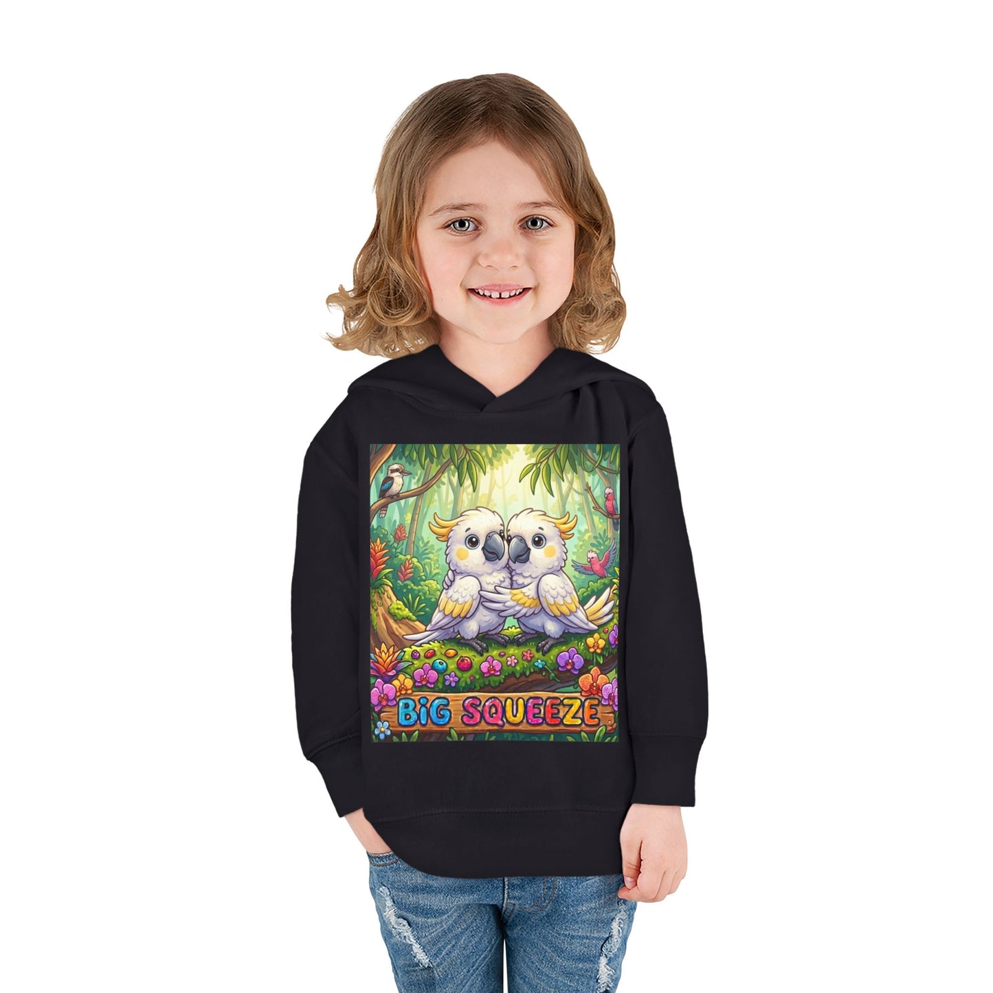 Big Squeeze Cockatoo Toddler Pullover Fleece Hoodie