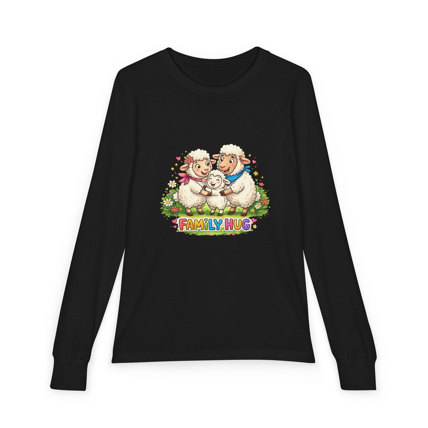 Family Hug Lamb Youth Jersey Long Sleeve Tee
