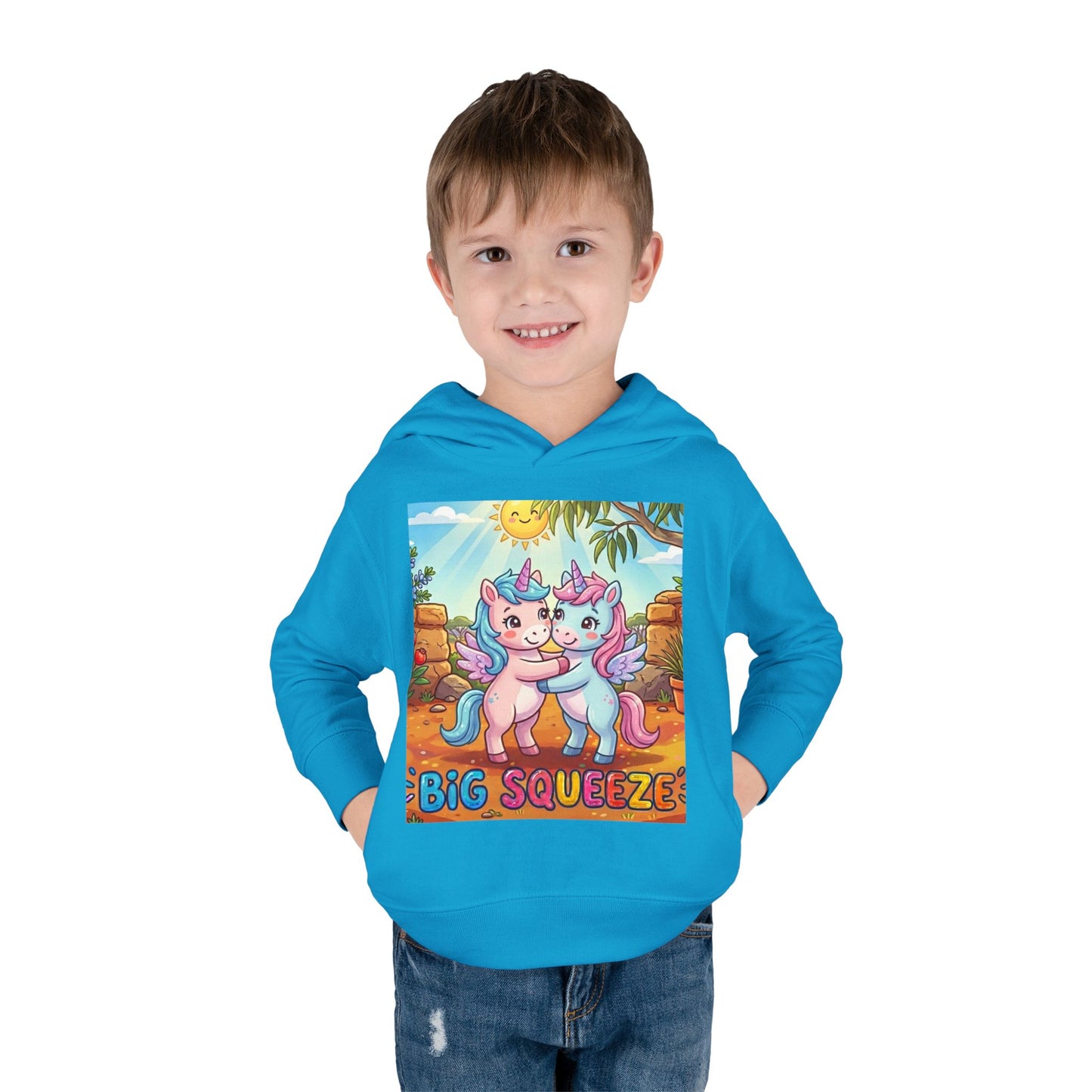Big Squeeze Unicorn Toddler Pullover Fleece Hoodie