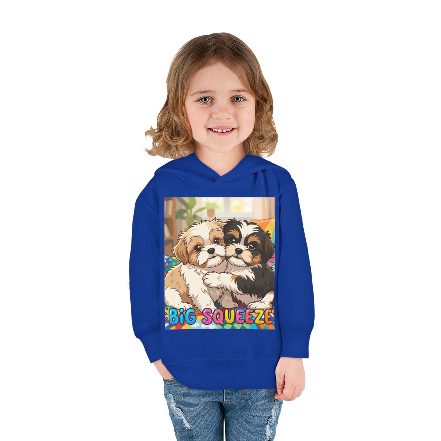 Big Squeeze Shih Tzu Toddler Pullover Fleece Hoodie
