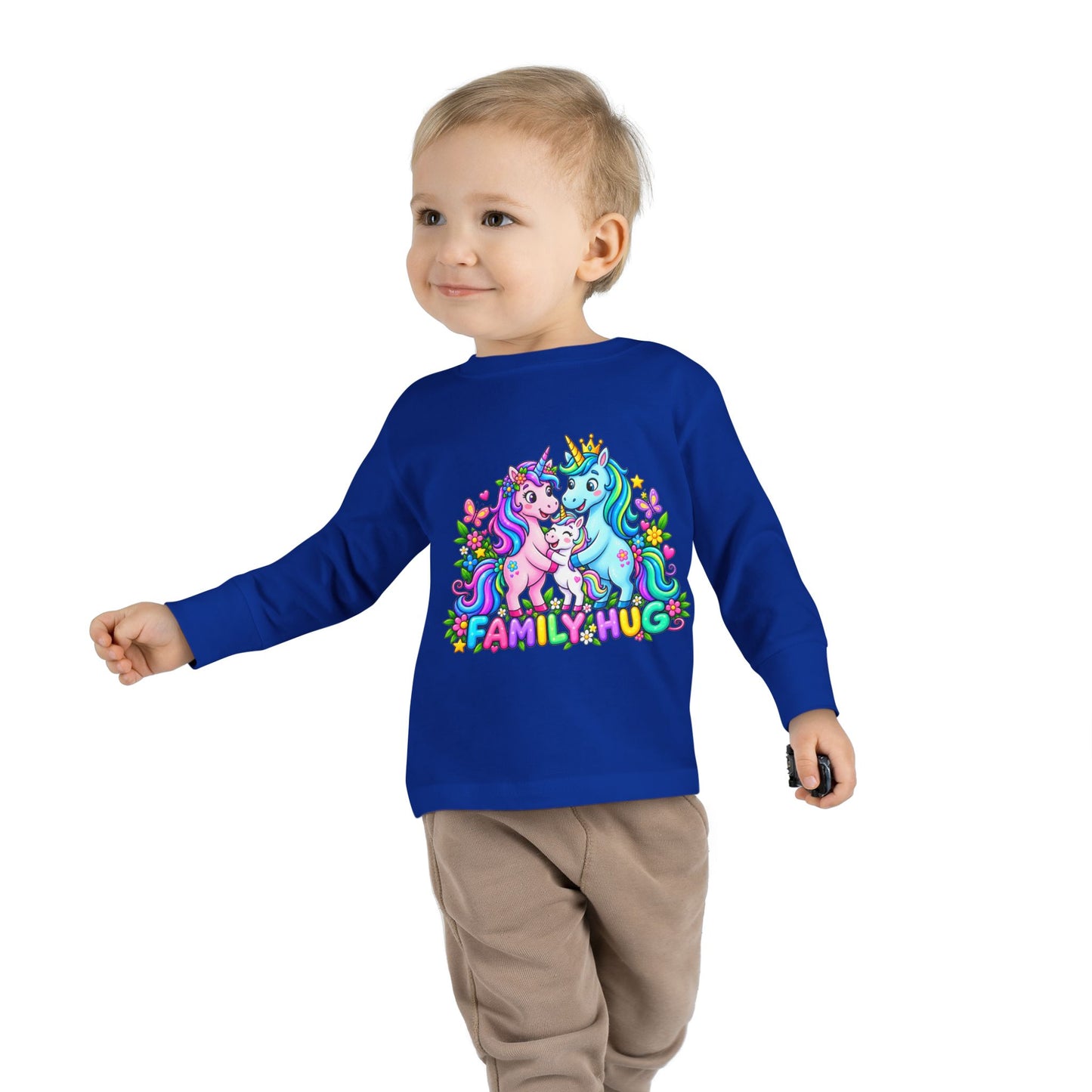 Family Hug Unicorn Toddler Long Sleeve Tee