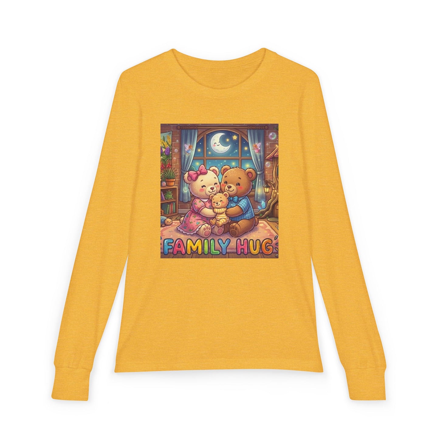 Family Hug Teddy Youth Jersey Long Sleeve Tee