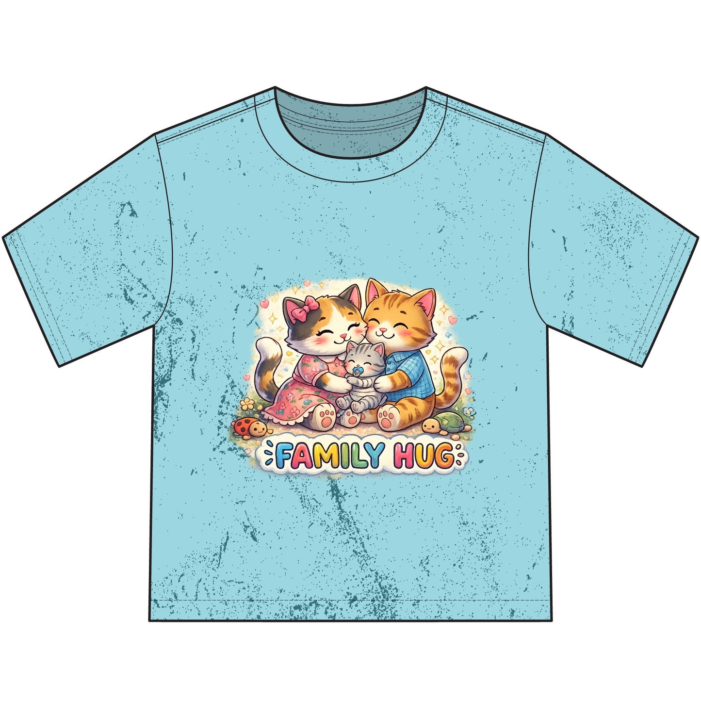 Family Hug Kitten Heavyweight Color Blast Youth T-Shirt