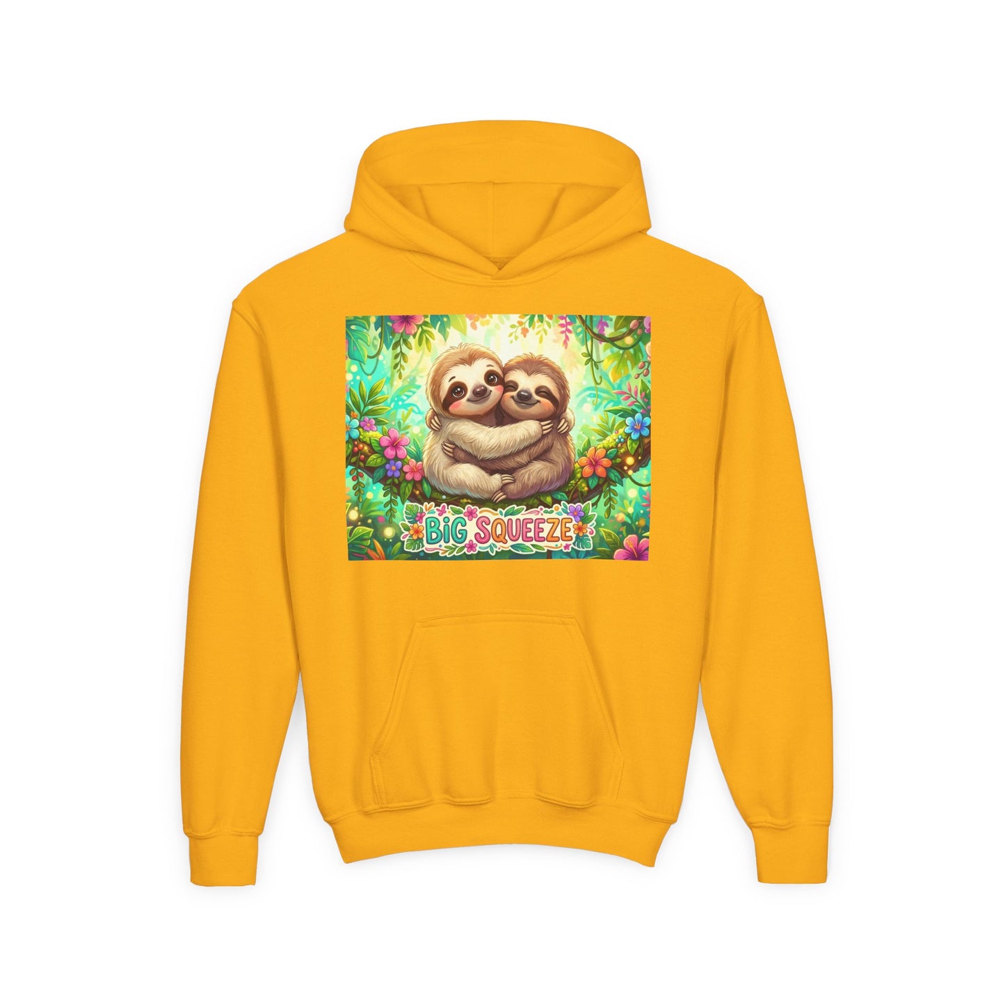 Big Squeeze Sloth Youth Heavy Blend Hooded Sweatshirt
