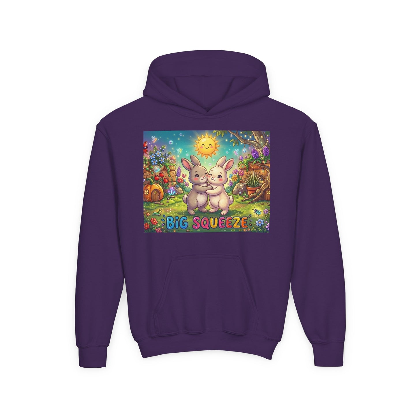 Big Squeeze Bunny Youth Heavy Blend Hooded Sweatshirt