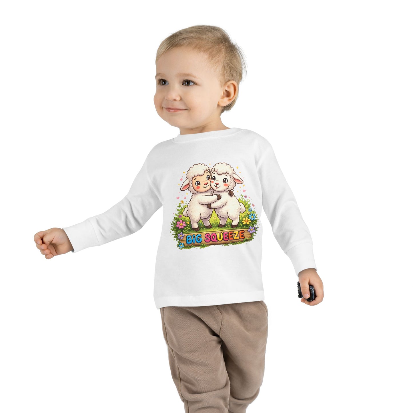 Big Squeeze Lamb Toddler Long Sleeve Tee