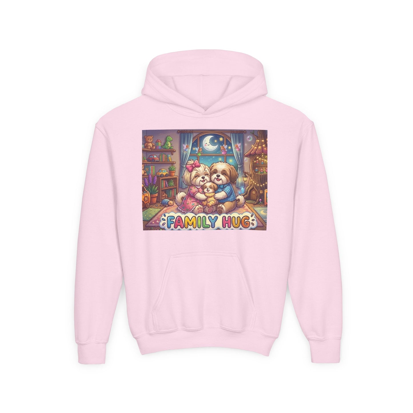Family Hug Shih Tzu Youth Heavy Blend Hooded Sweatshirt