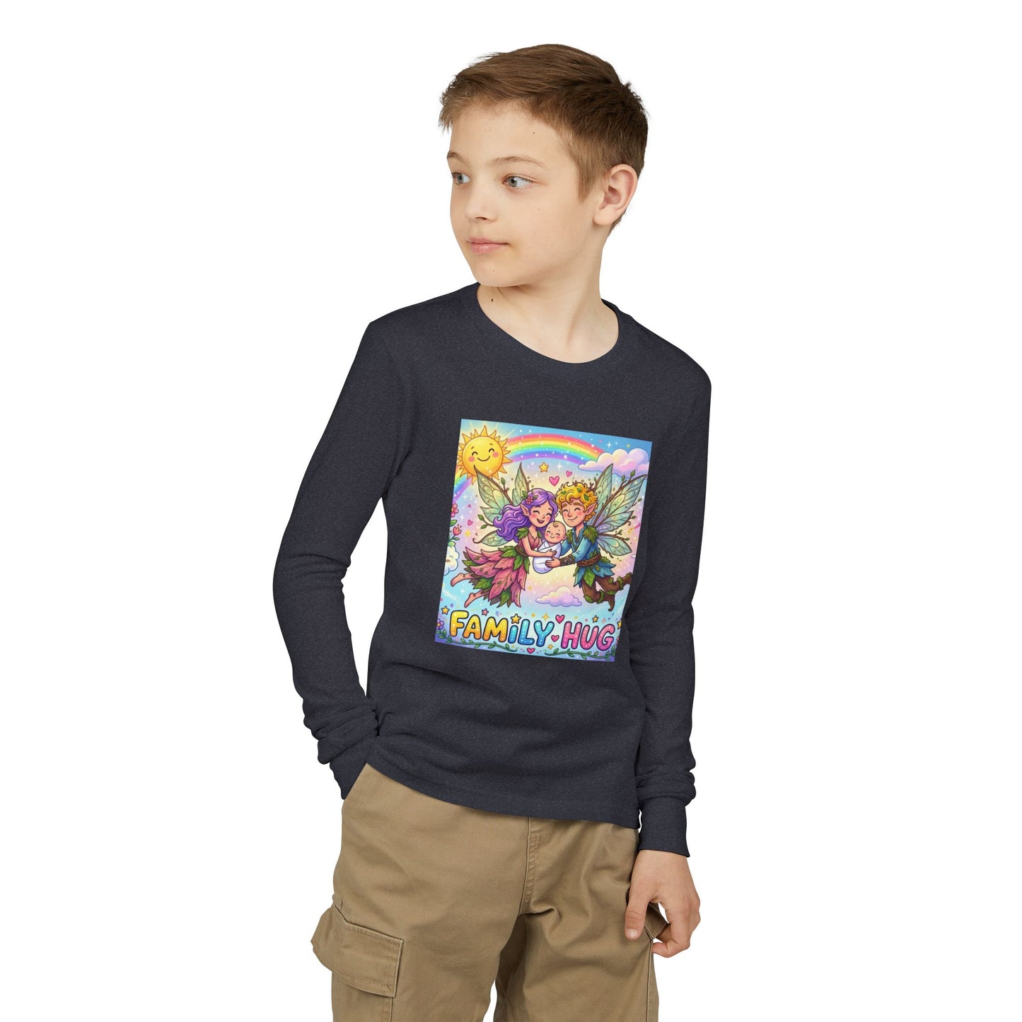 Family Hug Fairy Youth Jersey Long Sleeve Tee