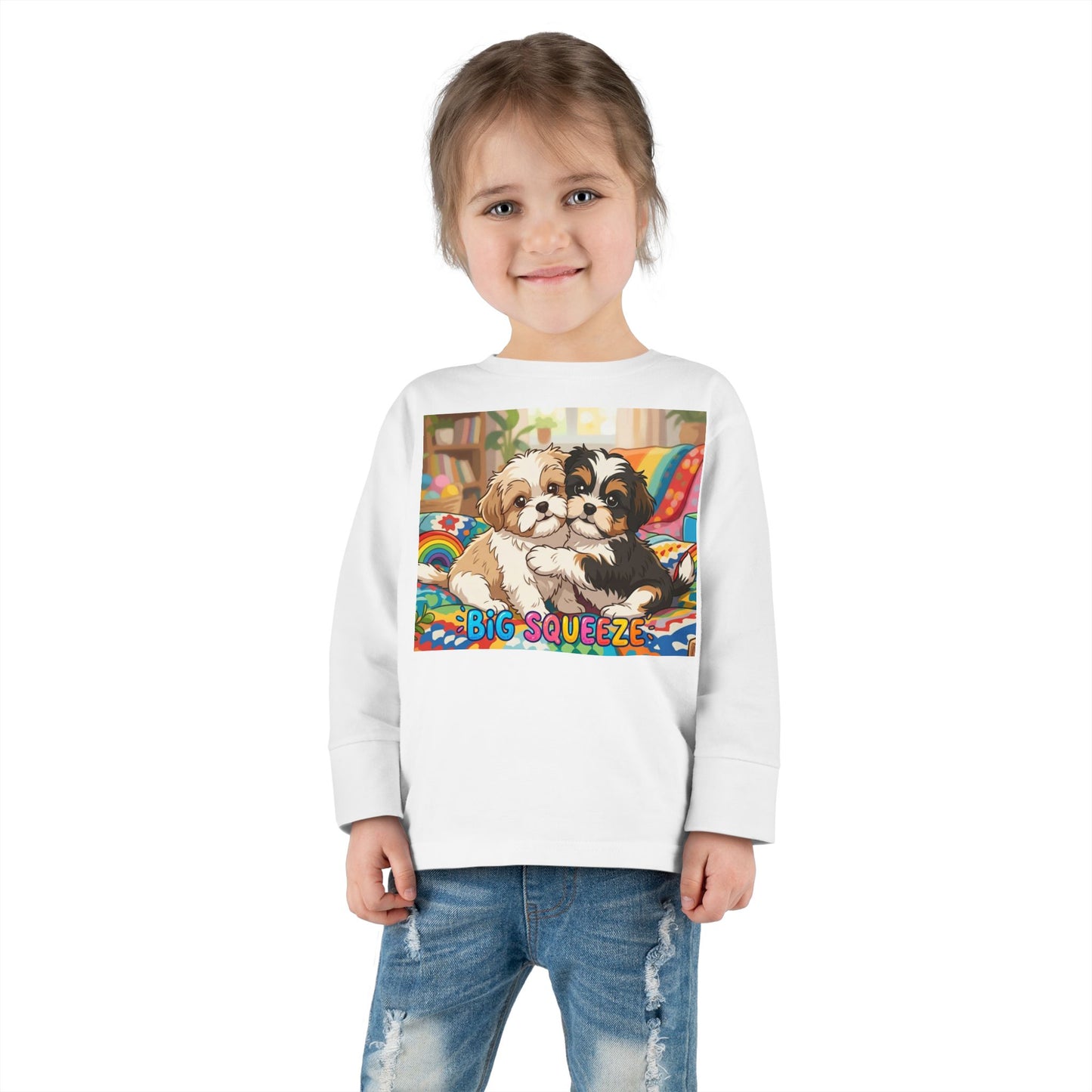 Big Squeeze Shih Tzu Toddler Long Sleeve Tee