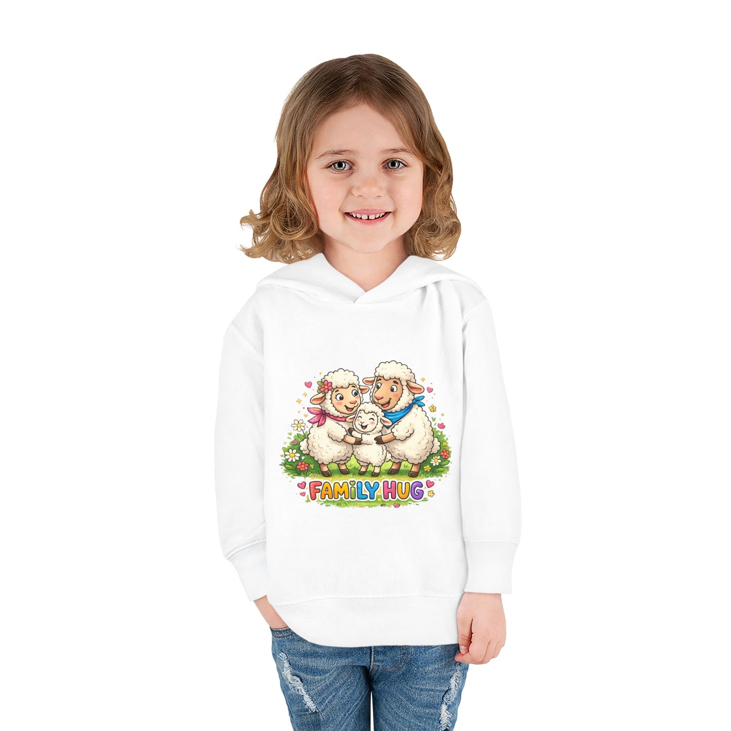 Family Hug Lamb Toddler Pullover Fleece Hoodie