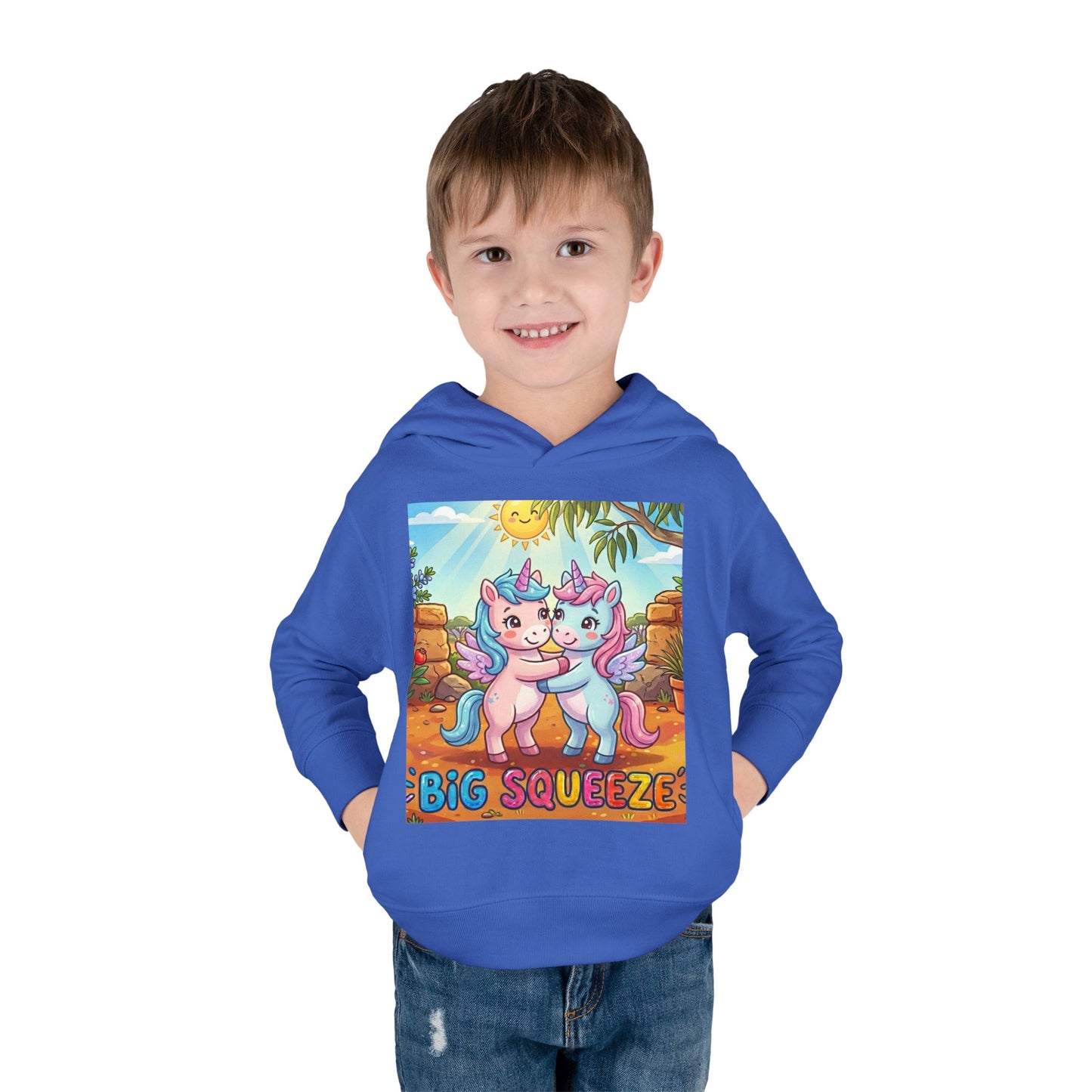 Big Squeeze Unicorn Toddler Pullover Fleece Hoodie
