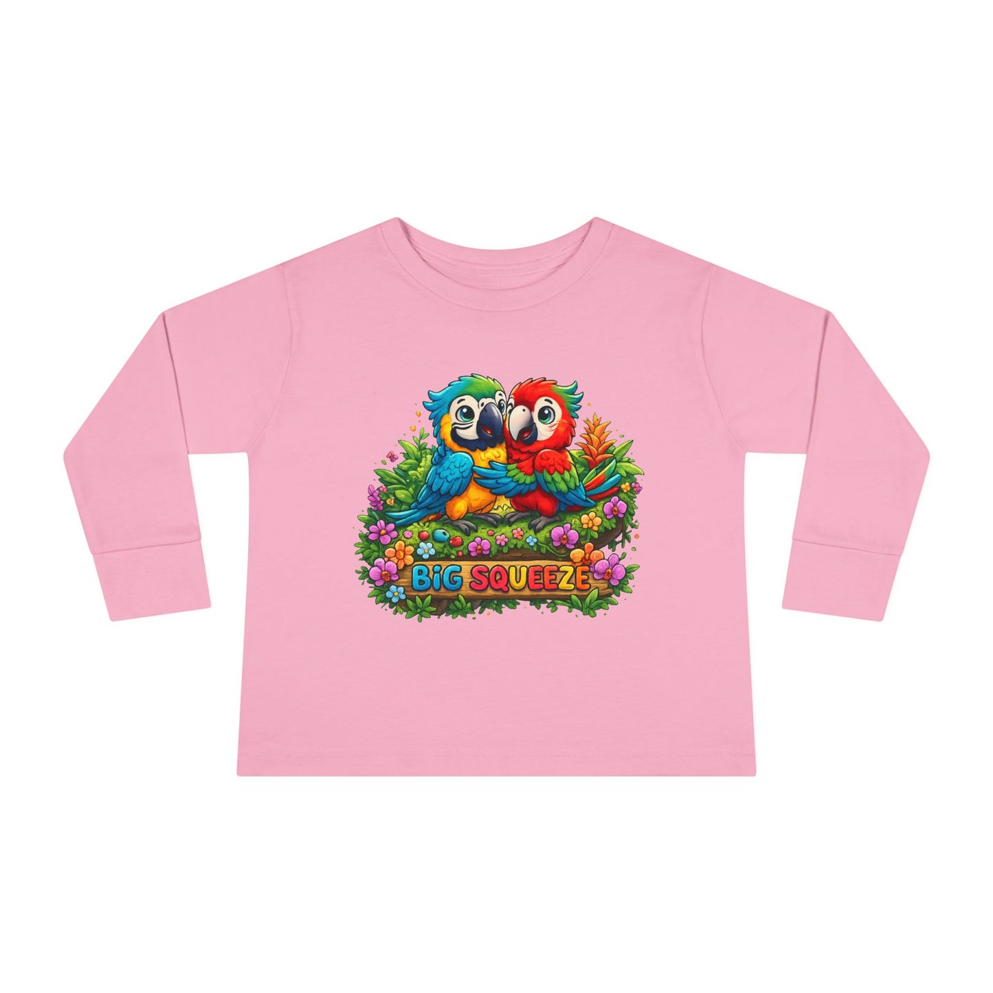 Big Squeeze Macaw Toddler Long Sleeve Tee