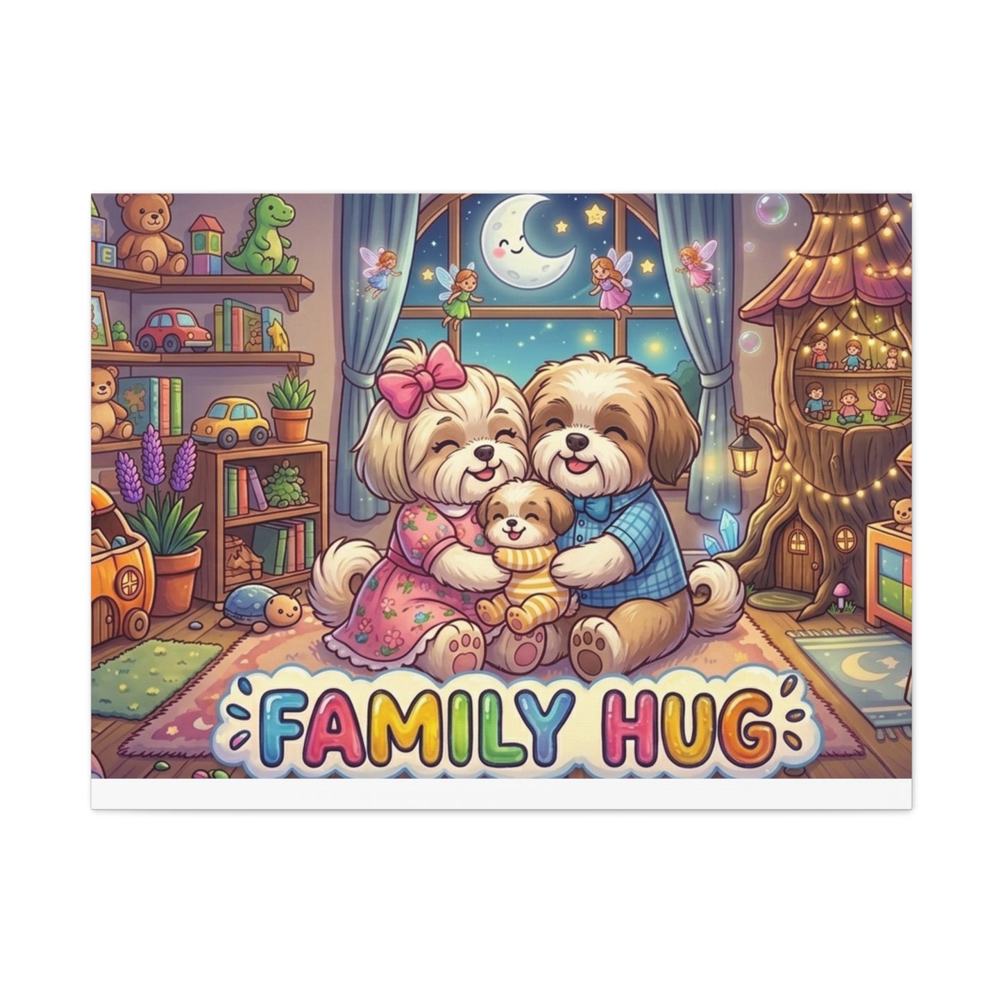 Family Hug Shih Tzu Classic Canvas