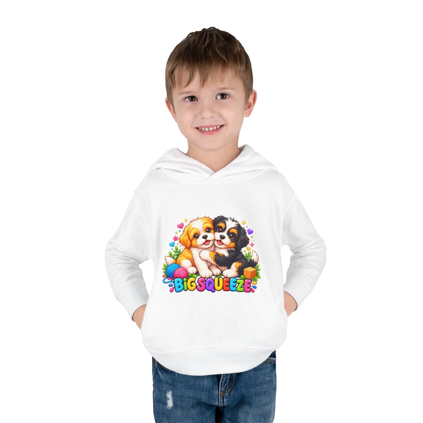 Big Squeeze Shih Tzu Toddler Pullover Fleece Hoodie