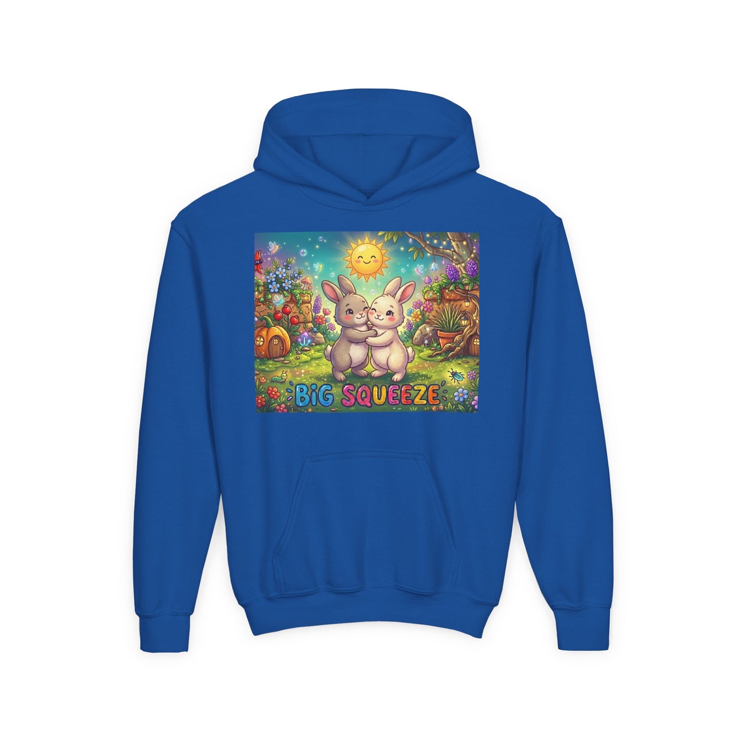 Big Squeeze Bunny Youth Heavy Blend Hooded Sweatshirt