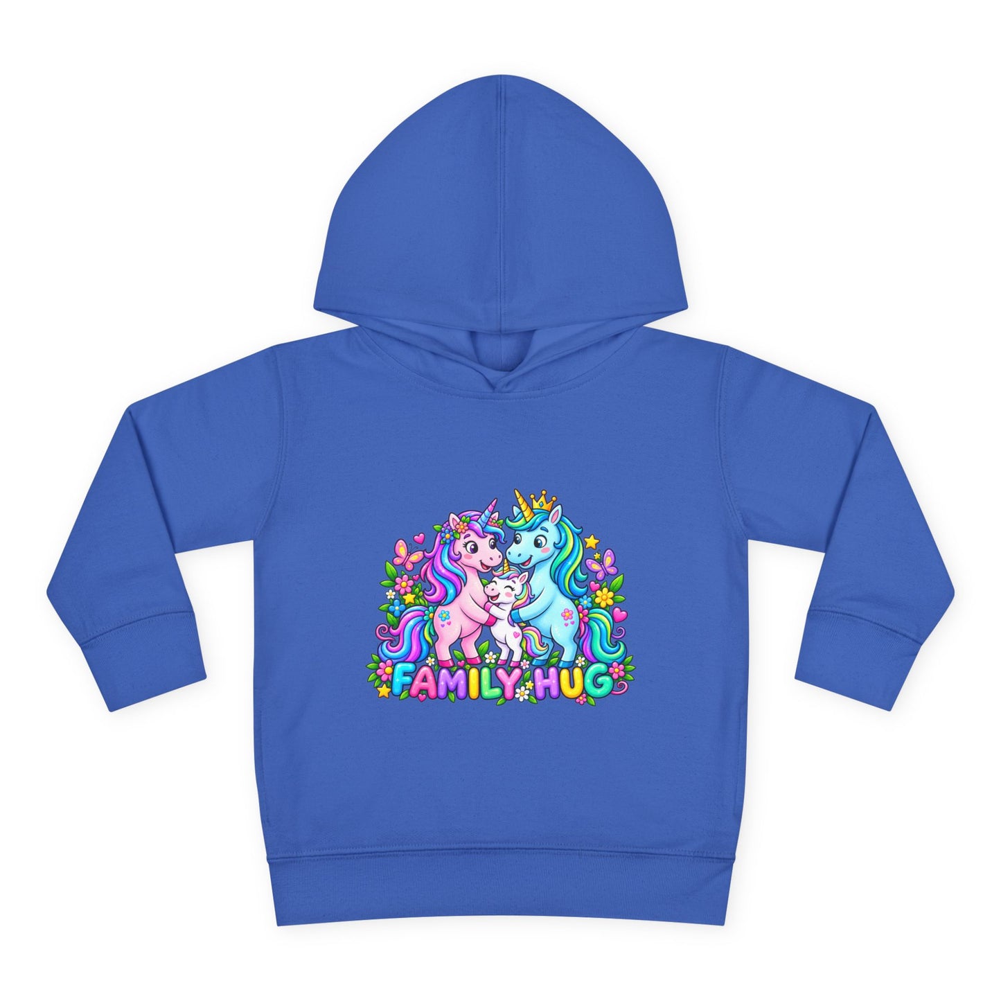 Family Hug Unicorn Toddler Pullover Fleece Hoodie