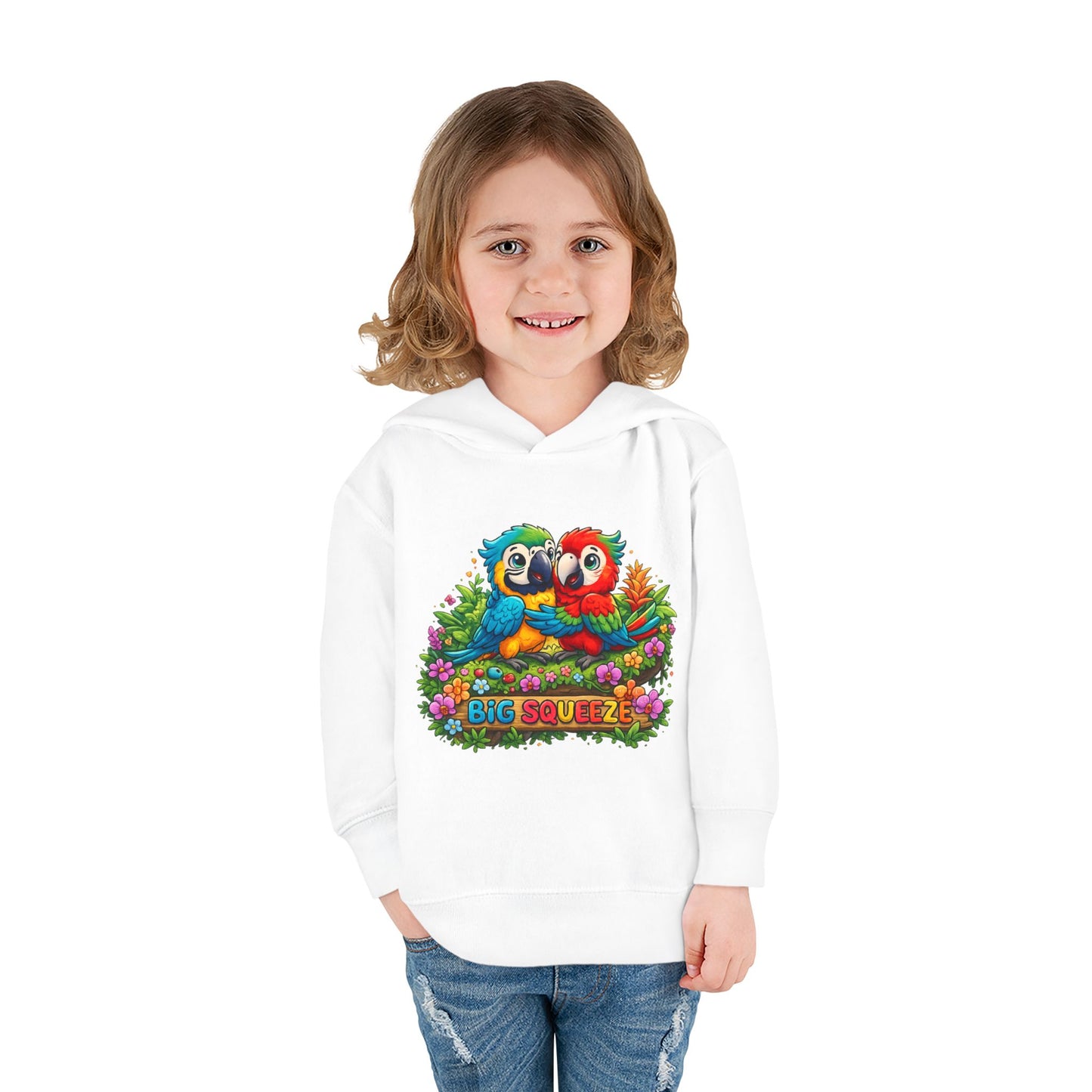 Big Squeeze Macaw Toddler Pullover Fleece Hoodie