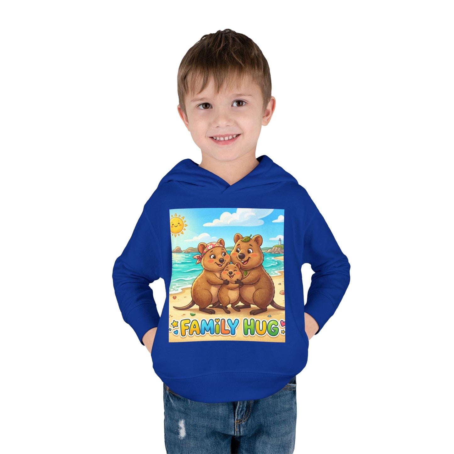 Family Hug Quokka Toddler Pullover Fleece Hoodie