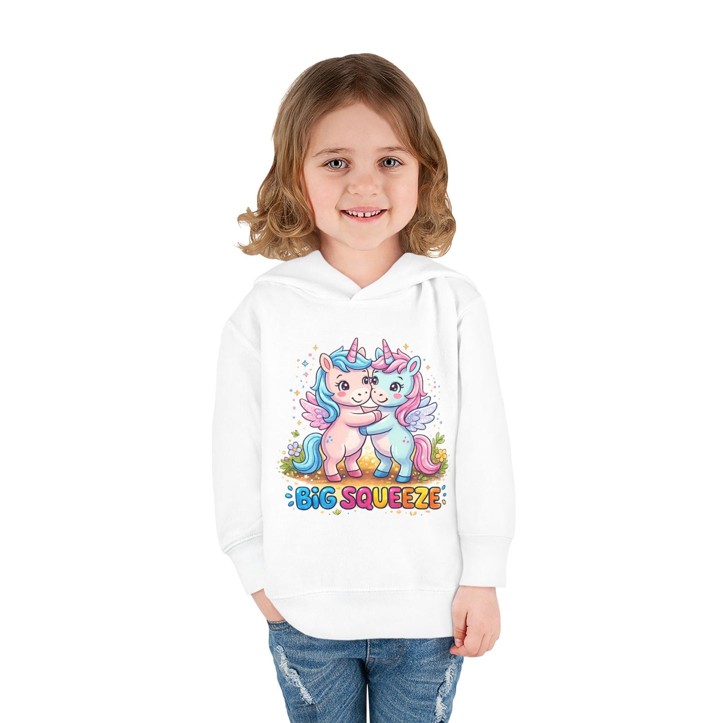 Big Squeeze Unicorn Toddler Pullover Fleece Hoodie