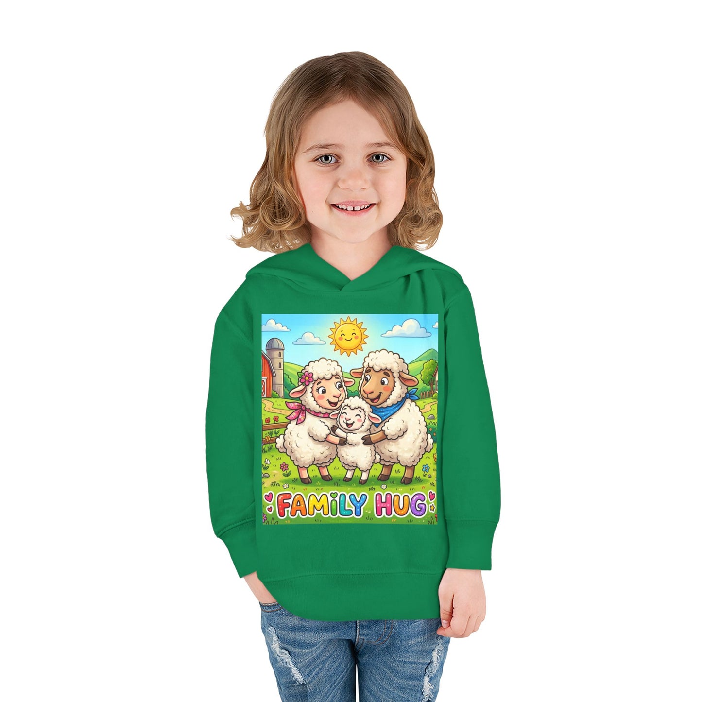 Family Hug Lamb Toddler Pullover Fleece Hoodie